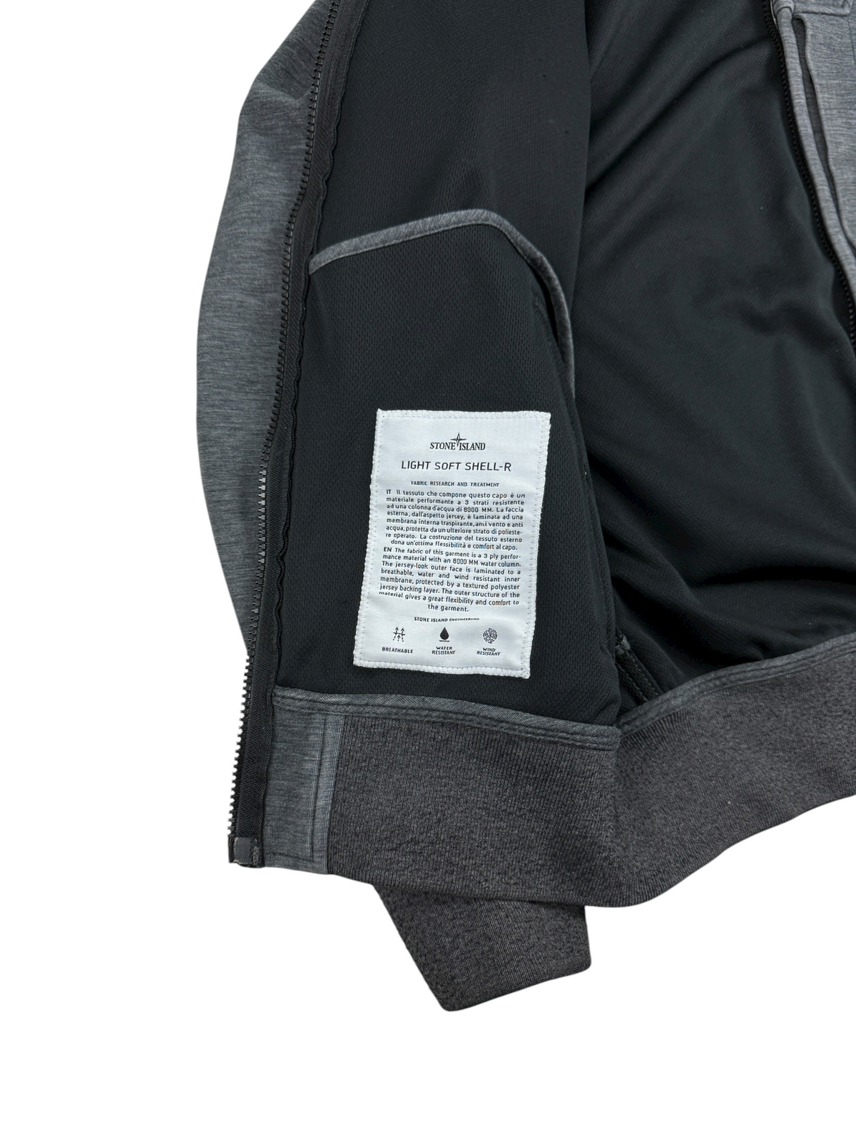 Veste Stone Island gris taille S - Détail