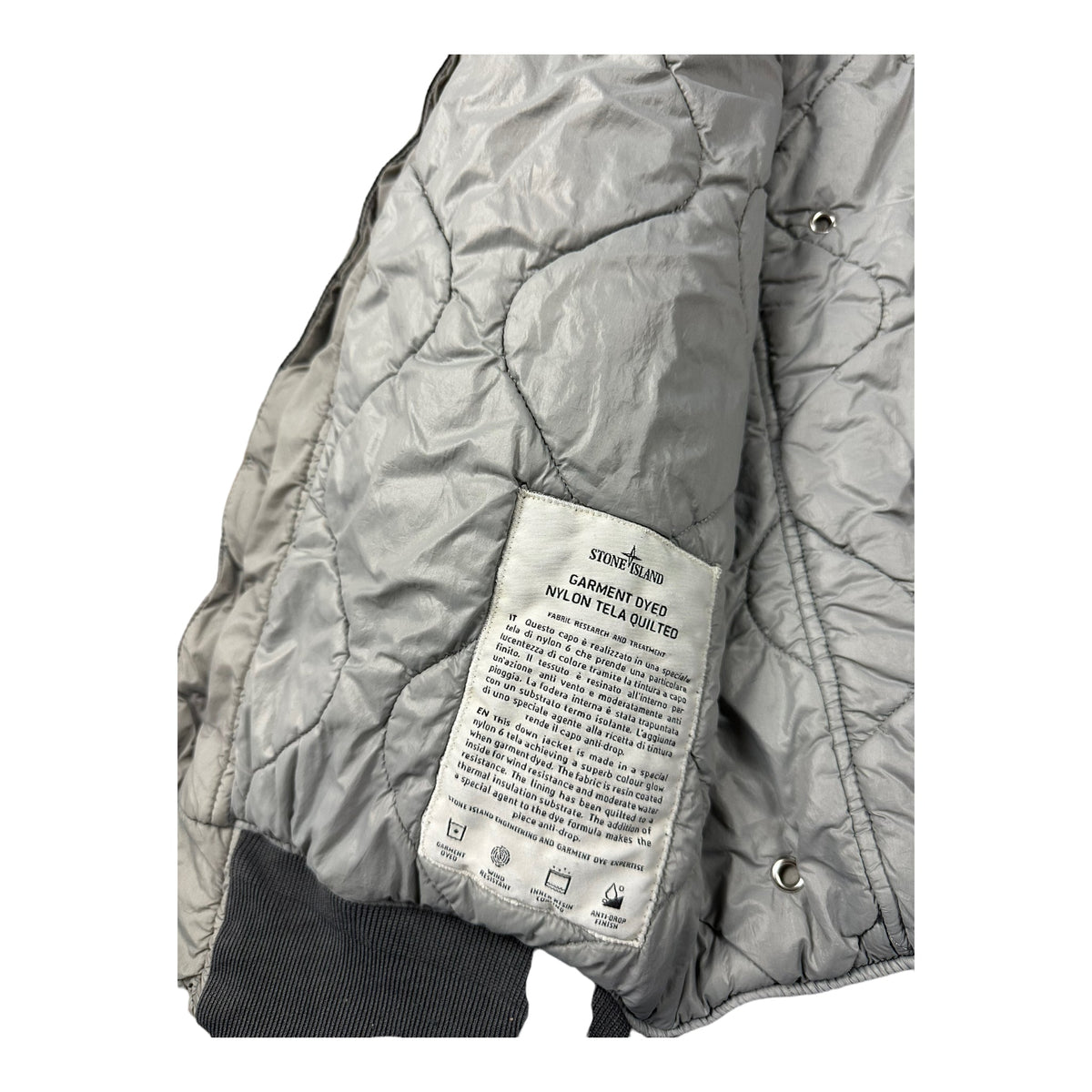 VESTE STONE ISLAND GARMENT DYED NYLON TELA QUILTED - NB08