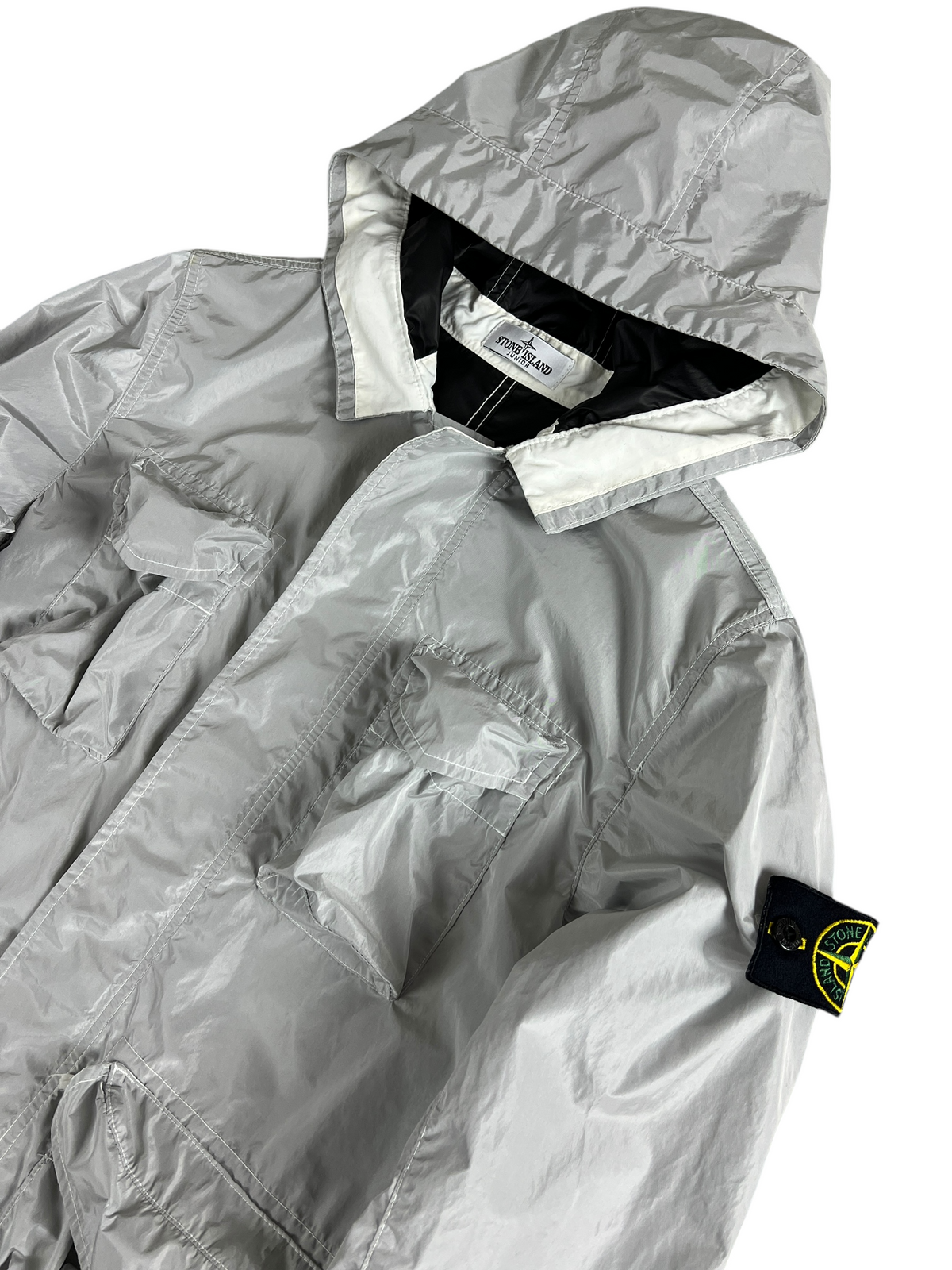 Veste Stone Island gris taille XS - Détail