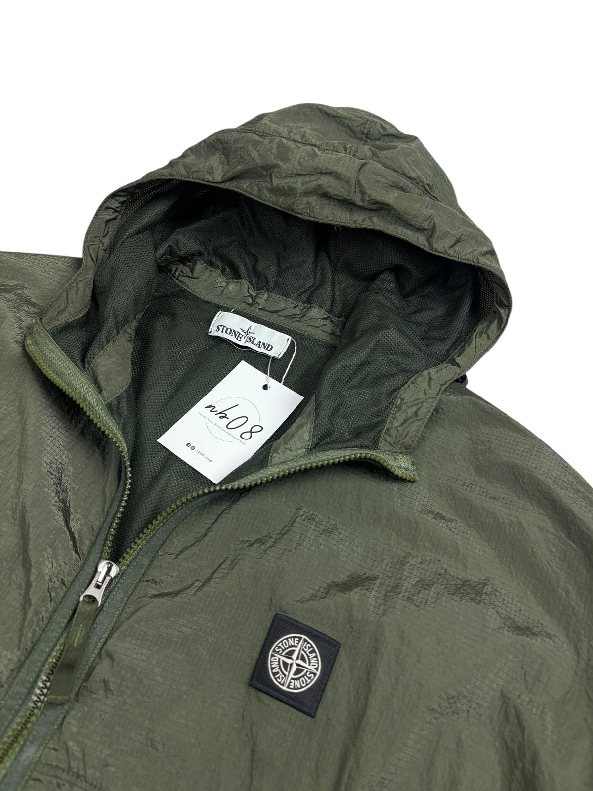 Veste Stone Island kaki taille L - Vue de dos