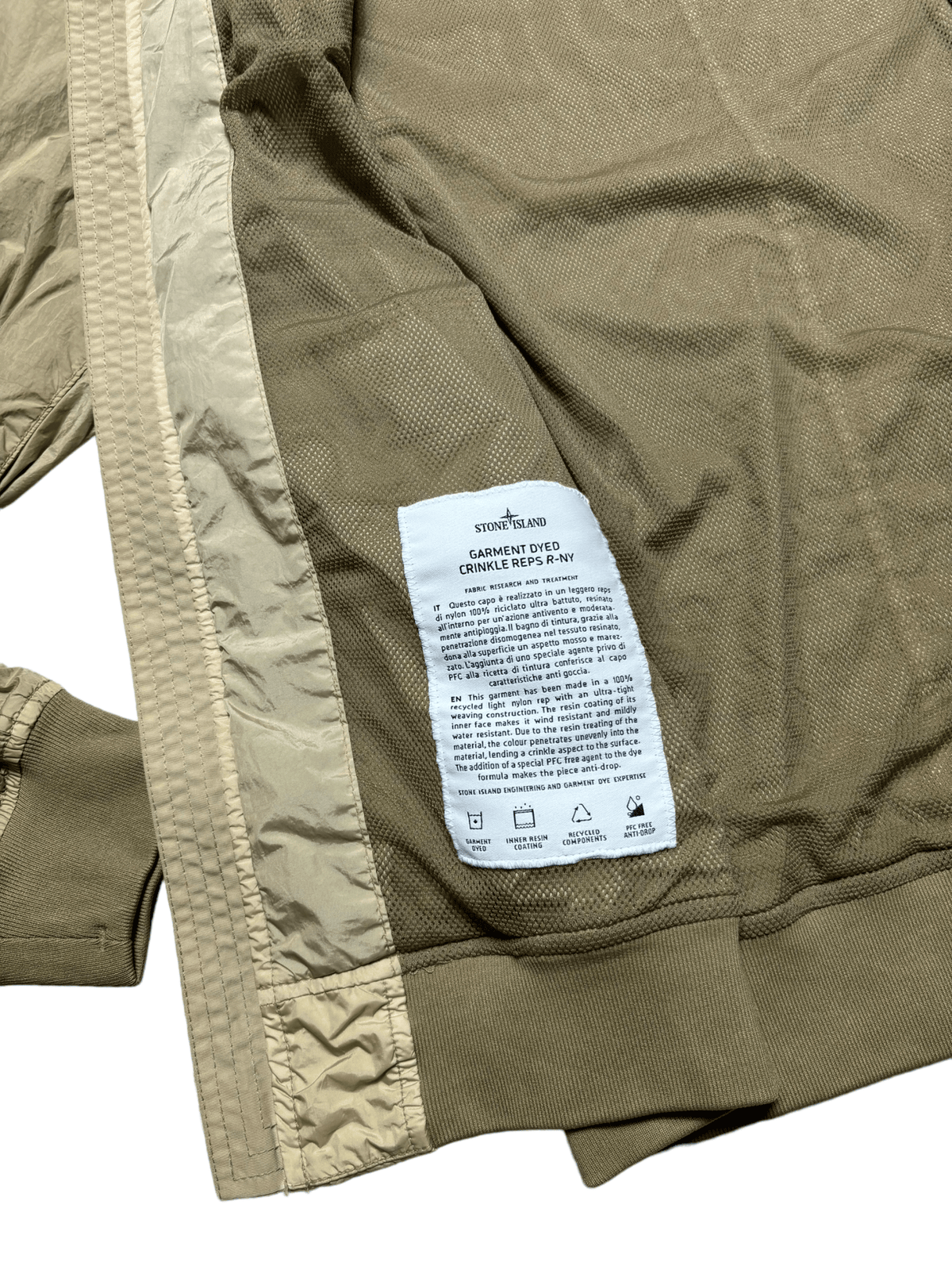 VESTE STONE ISLAND GARMENT DYED CRINKLE REPS R - NY - NB08 SHOP