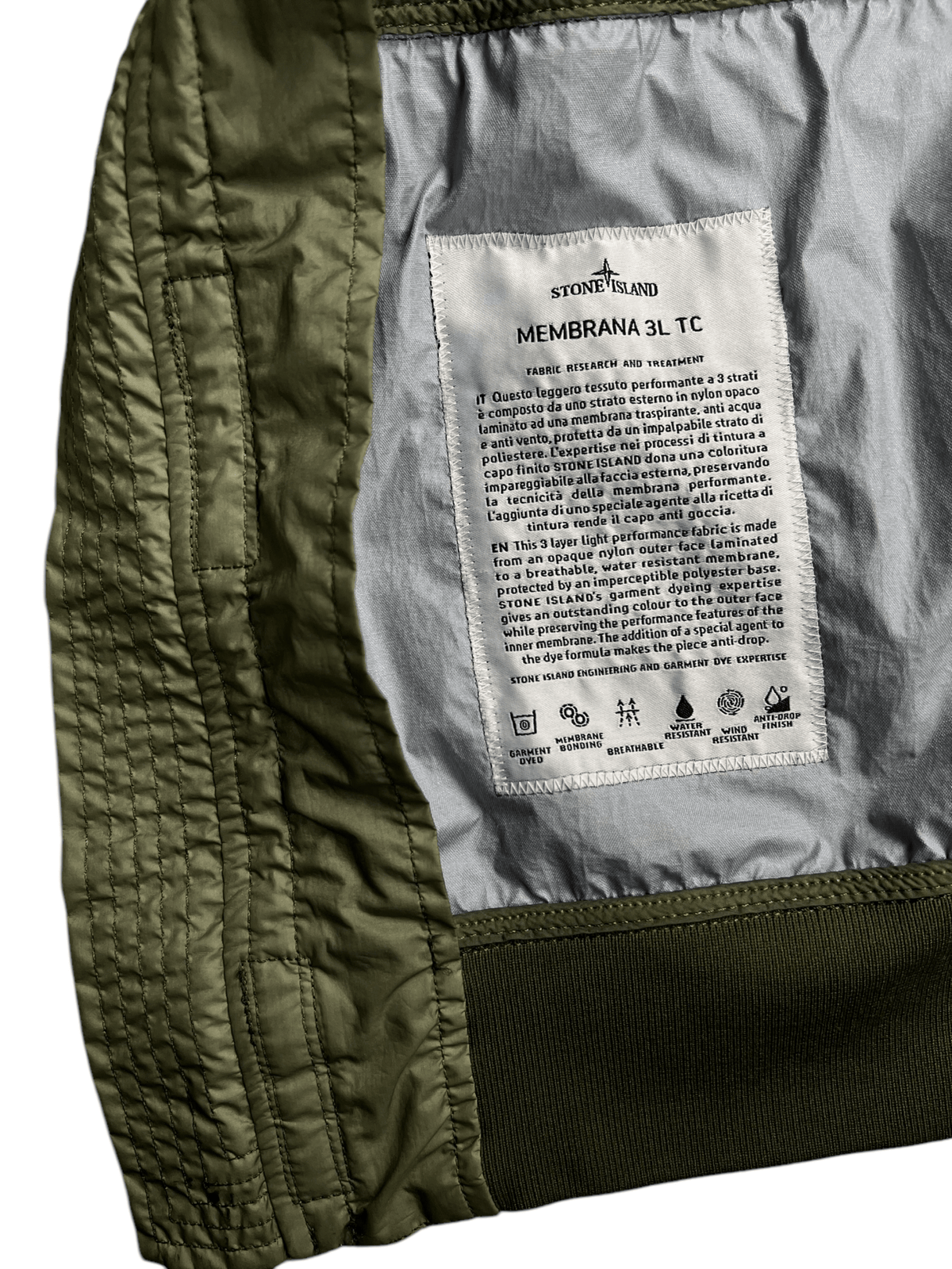 VESTE STONE ISLAND MEMBRANA 3L TC - NB08 SHOP