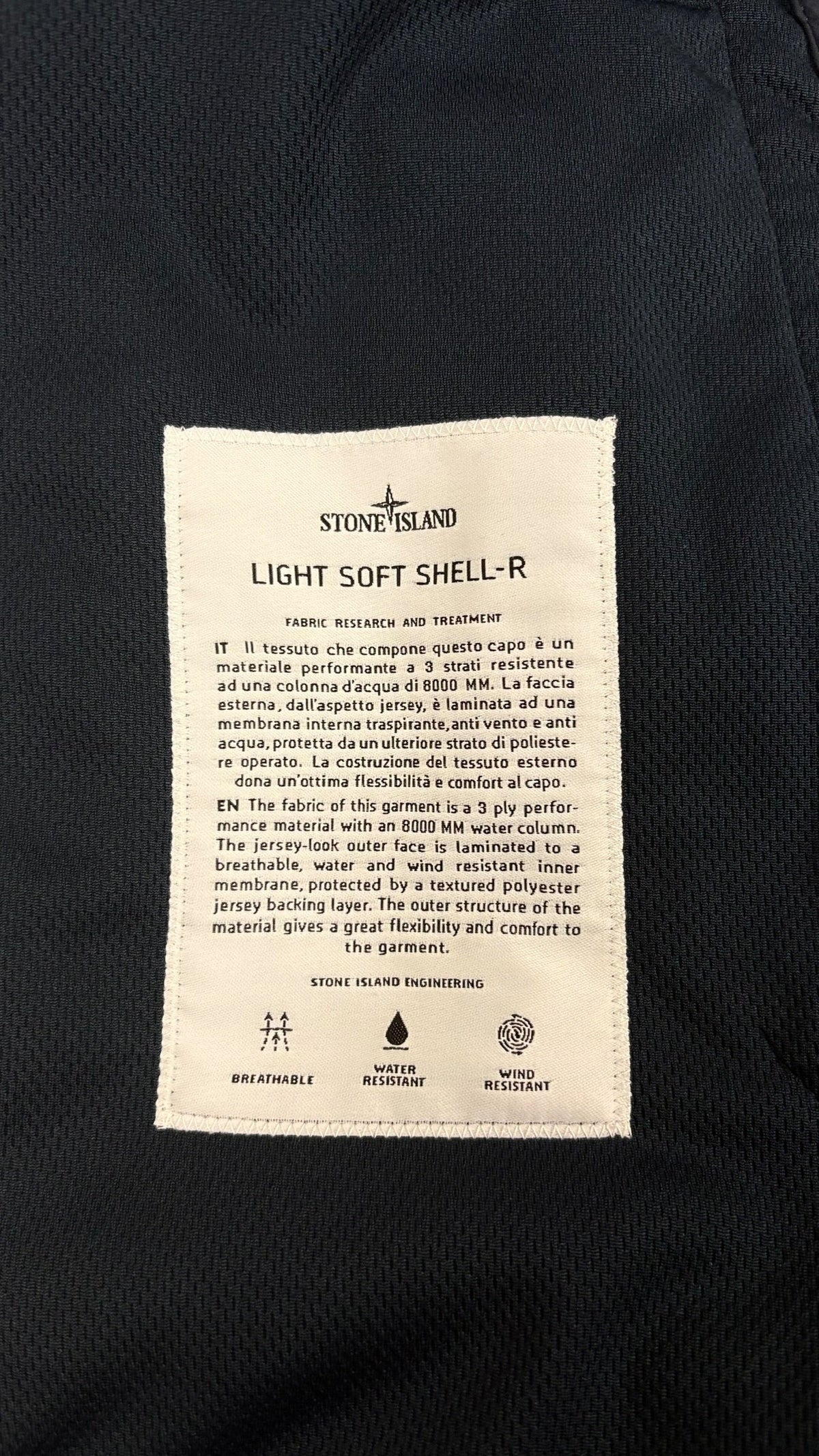Veste Stone Island marine taille M - Détail