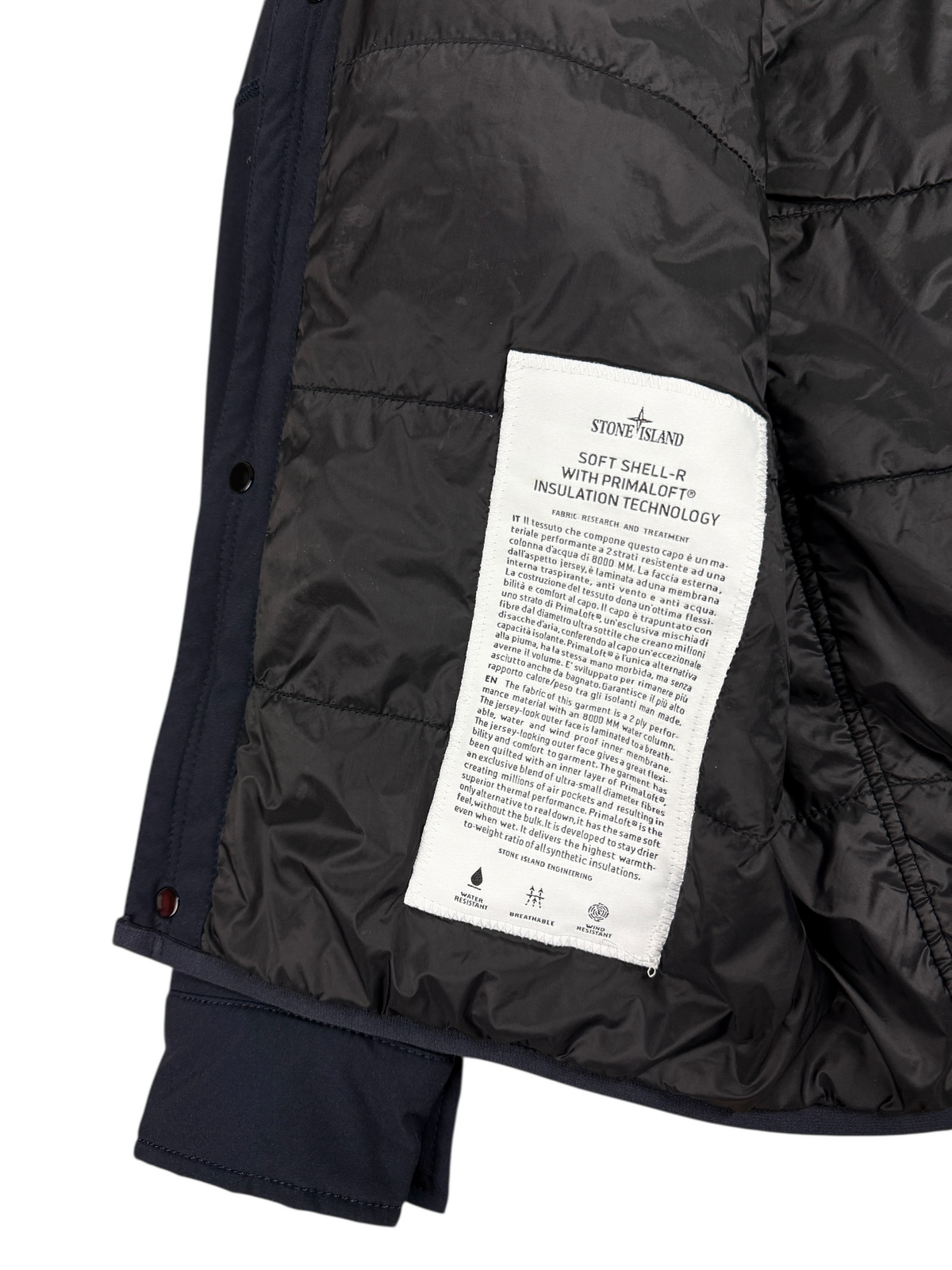 Veste Stone Island marine taille S - Logo et étiquette