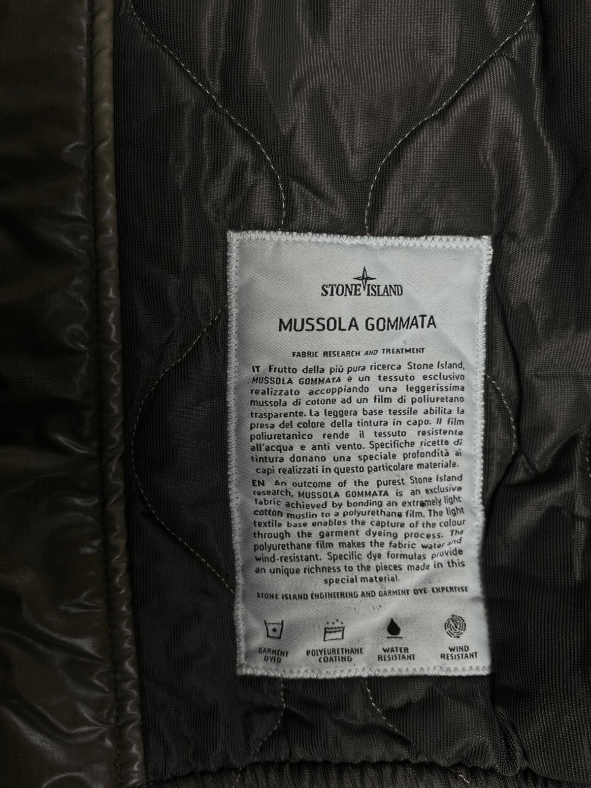 VESTE STONE ISLAND MUSSOLA GOMMATA - NB08 SHOP