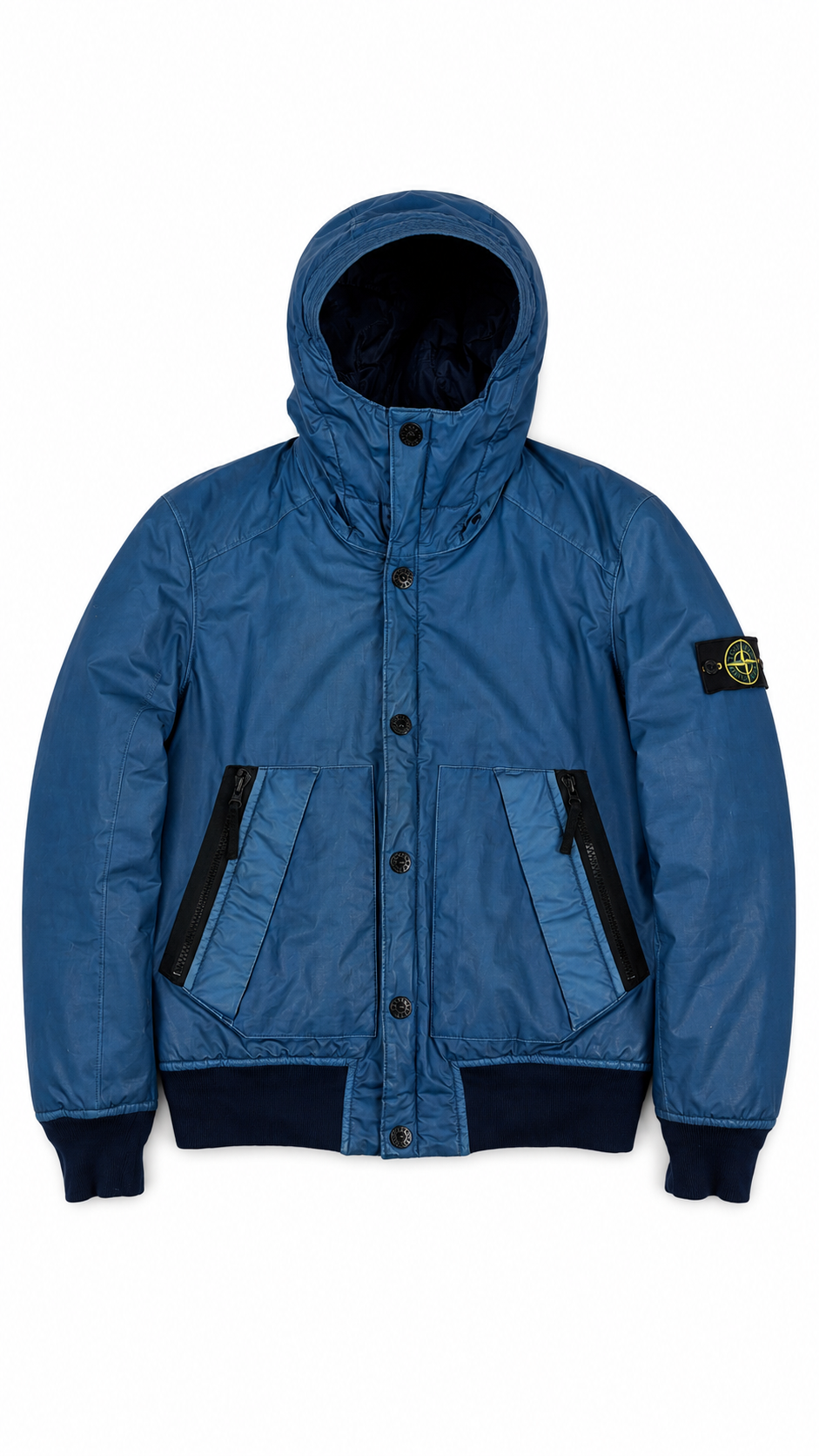 Veste Stone Island Mussola Gommata bleu taille S - vue 1/5