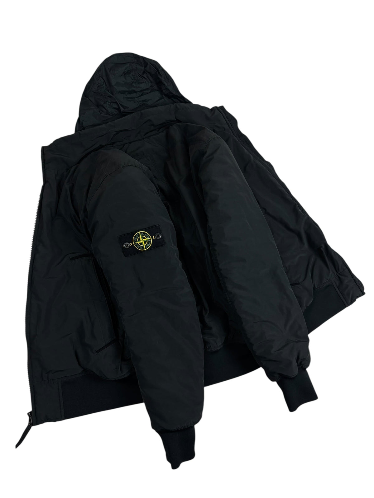 Veste Stone Island noir taille S - Logo et étiquette