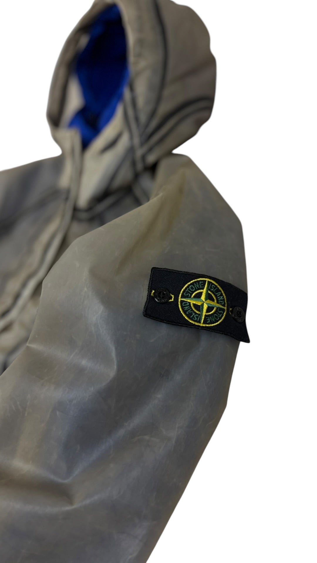 Giacca Stone Island Poly Cover 4 in 1 blu / grigia / crema taglia S - Vista 10