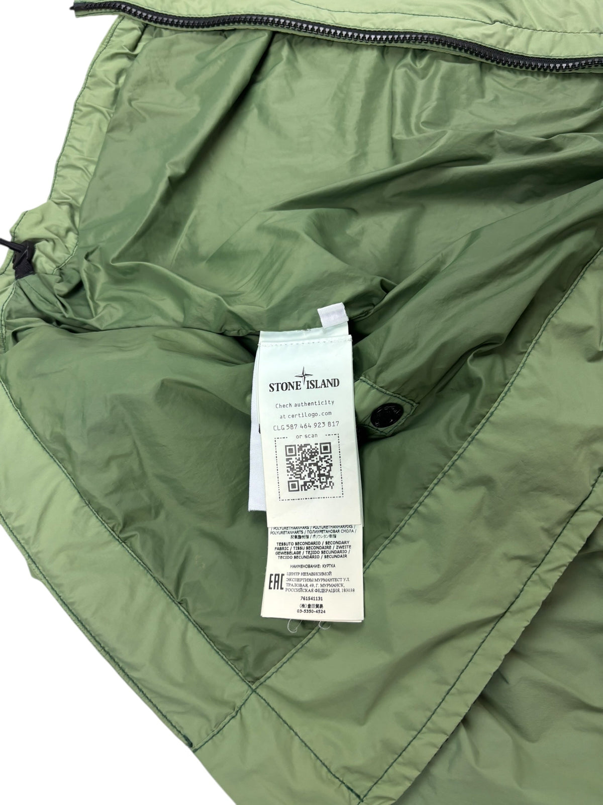 Veste Stone Island vert taille M - Détail