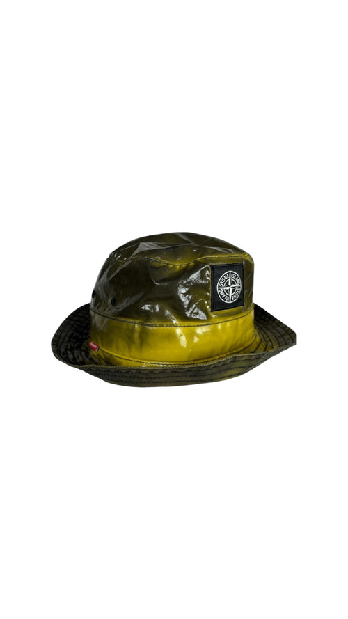 Cappello bucket Stone Island Heat Reactive X Supreme - Marrone / Giallo - Taglia S/M