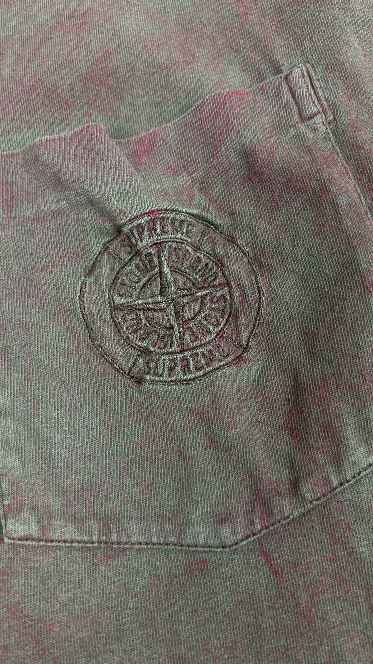 Tee-shirt Stone Island X Supreme kaki taille L - vue 2