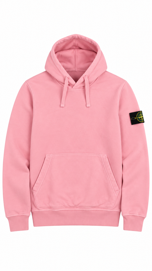 Sweat-shirt Hoodie Stone Island Cotton Fleece - Rose - Taille S