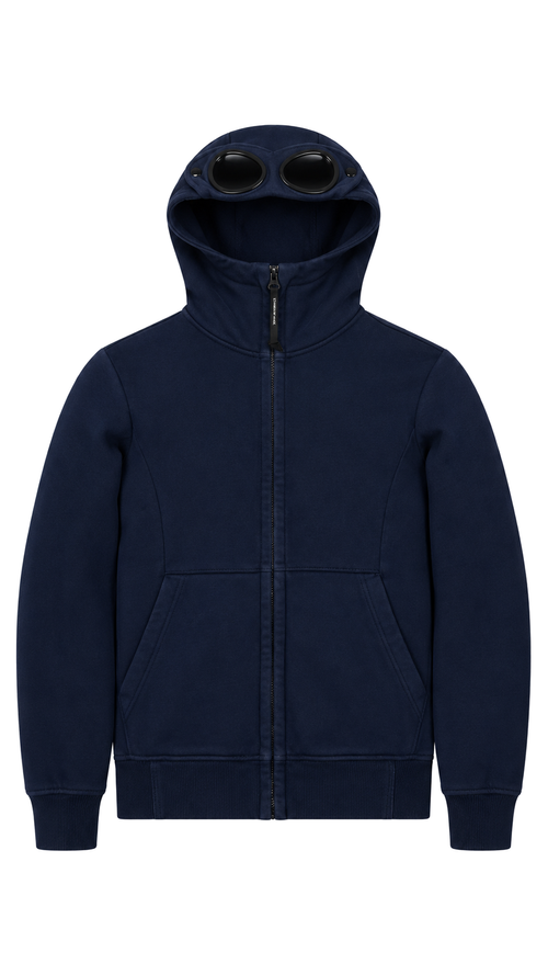 Sweat-shirt Hoodie Zippé C.P Company Goggle Vintage - Marine - Taille M