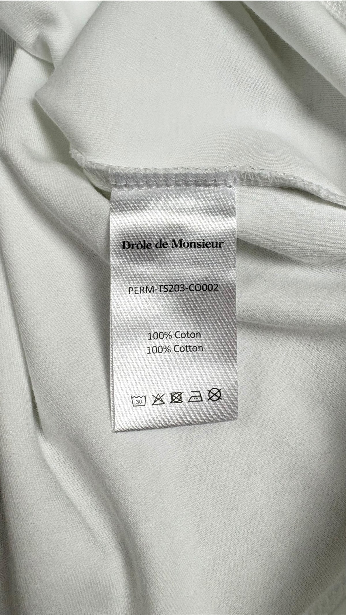 Tee-shirt Drôle De Monsieur Slogan blanc Collection 2026 - vue 4/4