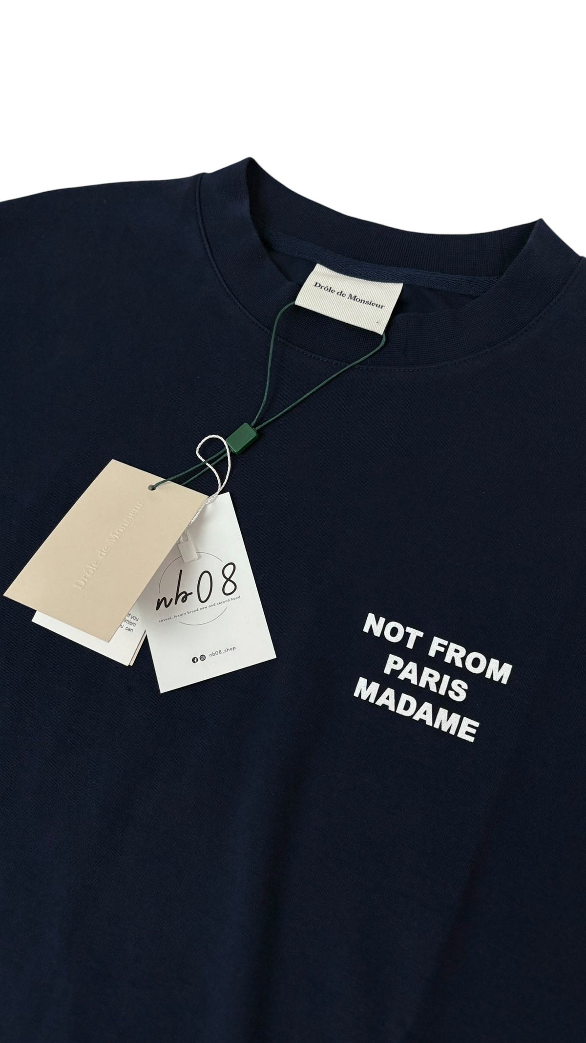 Tee-shirt Drôle De Monsieur Slogan marine neuf - vue 3/4