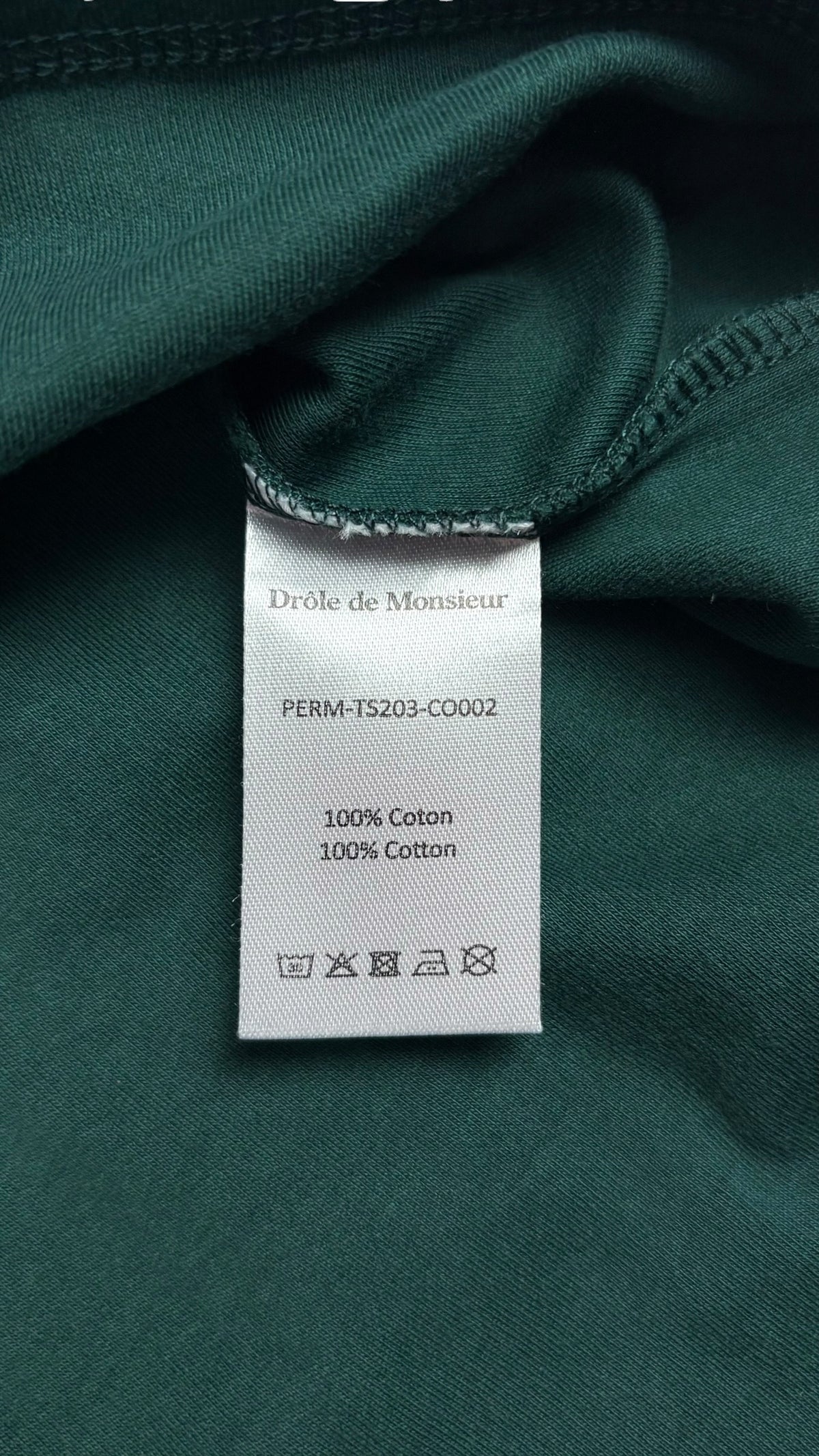Tee-shirt Drôle De Monsieur Slogan vert neuf - vue 4/4