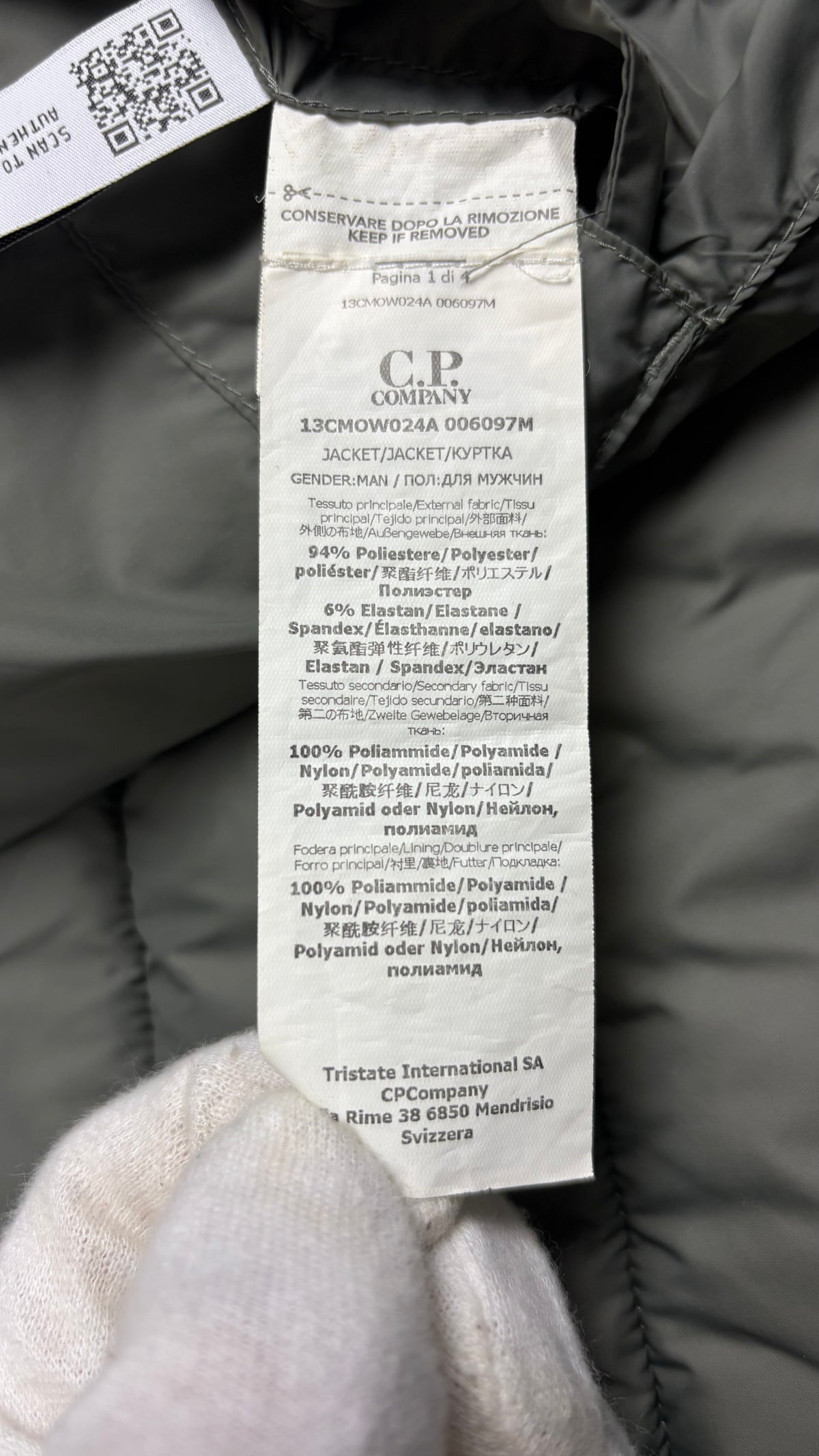 Veste Hybride à Capuche C.P Company Shell-R Goggle Kaki Taille 50 – photo complémentaire 5 – NB08 Shop