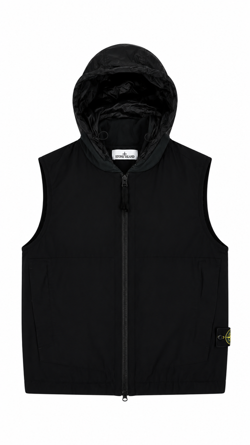 Gilet à Capuche Stone Island Soft Shell-R PrimaLoft - Noir - Taille S