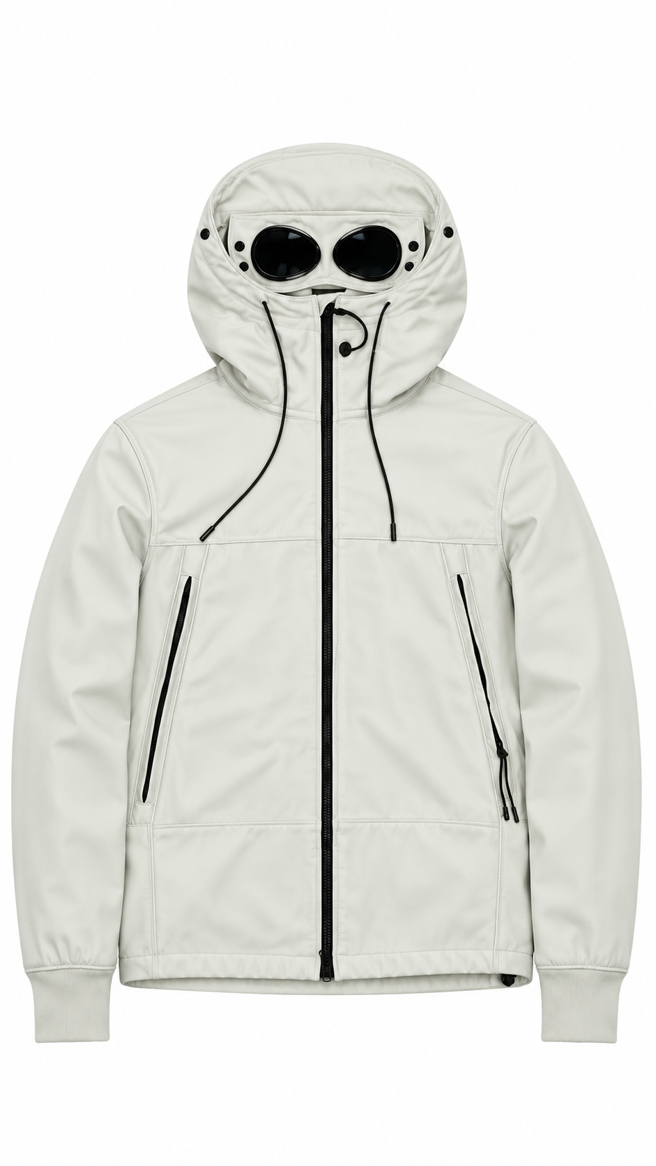 Veste C.P Company Shell-R Goggle Jacket crème taille 54, seconde main authentifiée NB08 — vue 1