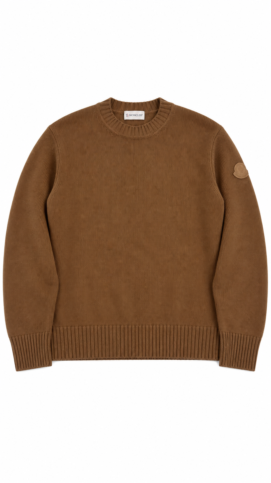 Pull Crewneck Moncler, Camel, Taille L, Neuf — photographie principale