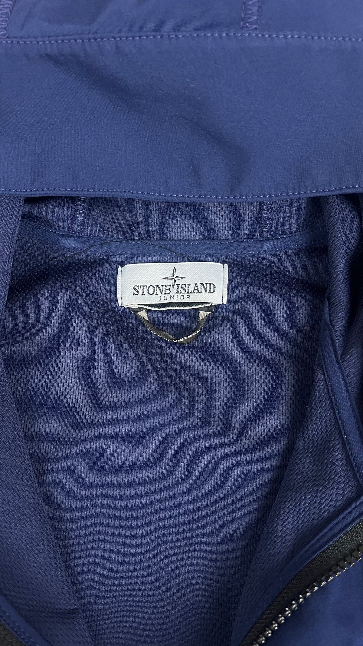 Veste à Capuche Stone Island Junior Soft Shell, Marine, Taille 14 ans — photographie complémentaire 4