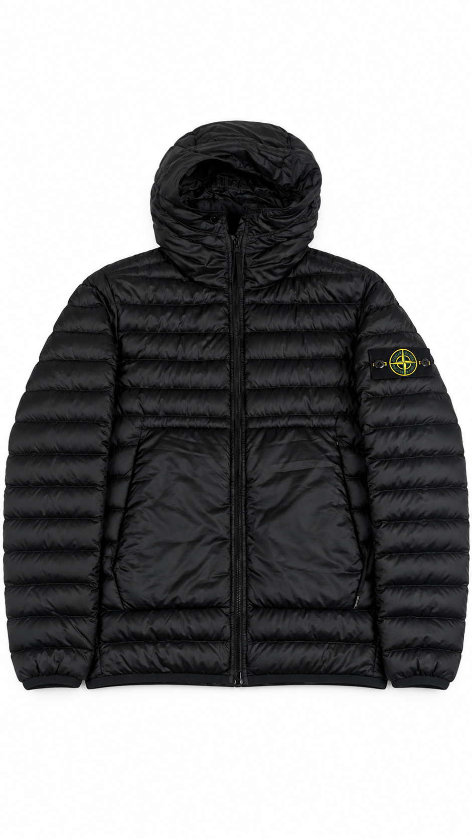 Doudoune à Capuche Stone Island Bio-Based Ripstop Nylon Down, Noir, Taille S — photographie principale