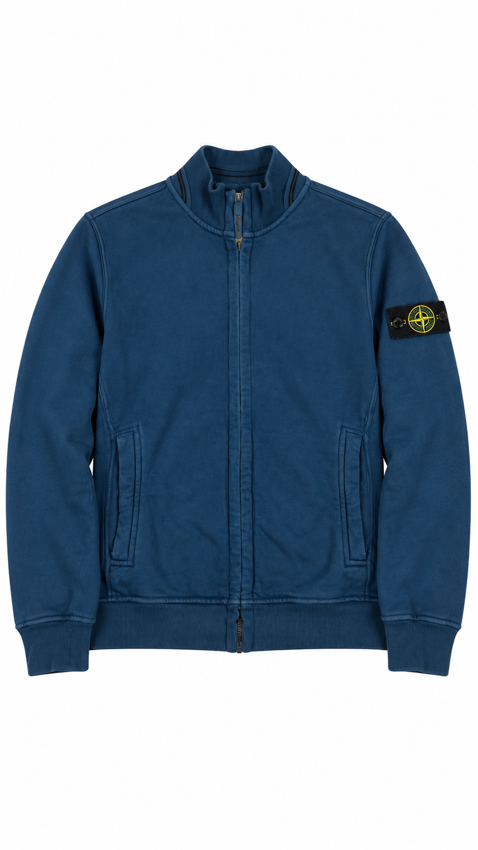 Sweat-shirt Zippé Stone Island Junior Col Montant, Bleu, Taille 14 ans — photographie principale