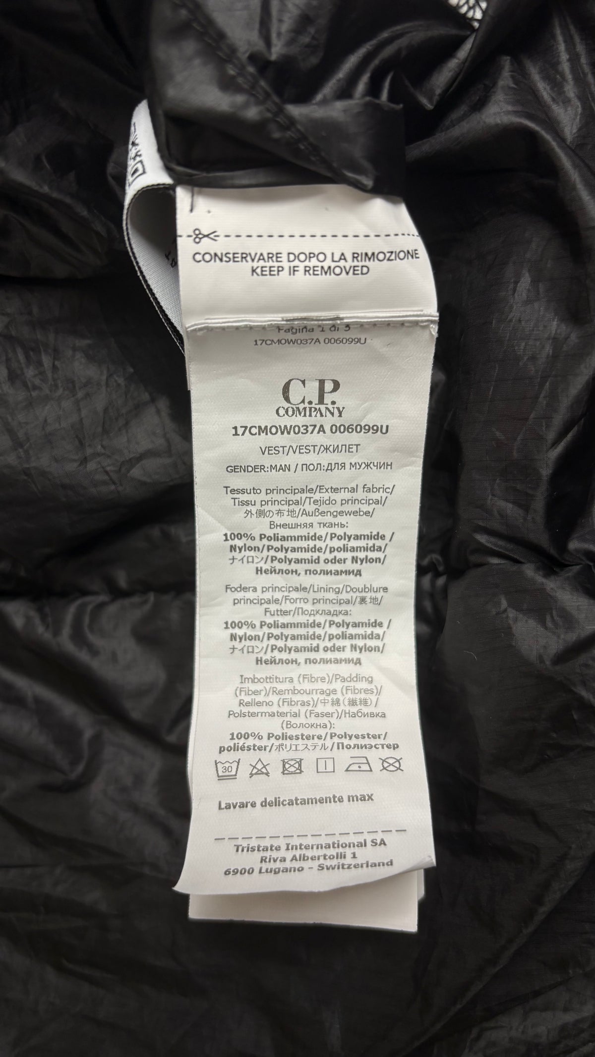Gilet Doudoune C.P Company Nada Shell Goggle Noir Taille XL – photo complémentaire 5 – NB08 Shop