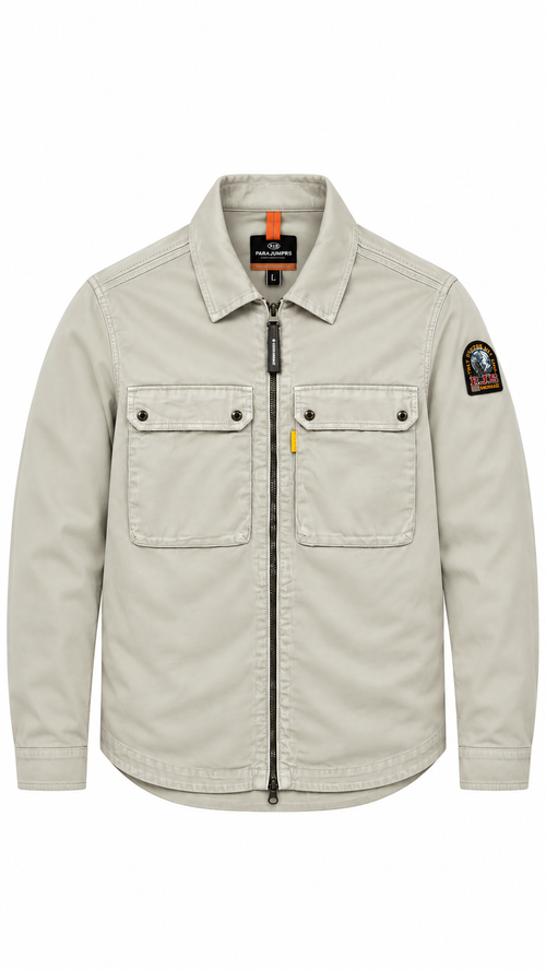 Surchemise Zippée Parajumpers à Poches Plaquées - Beige - Taille L
