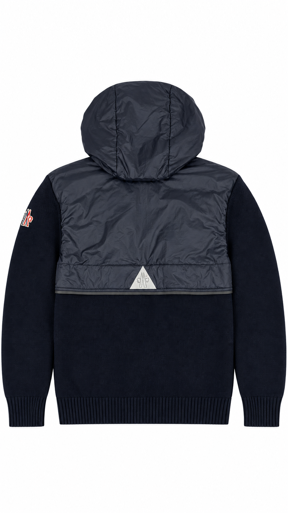 Cardigan Zippé à Capuche Moncler Grenoble Hybride, Marine, Taille L, Neuf — autre vue du produit