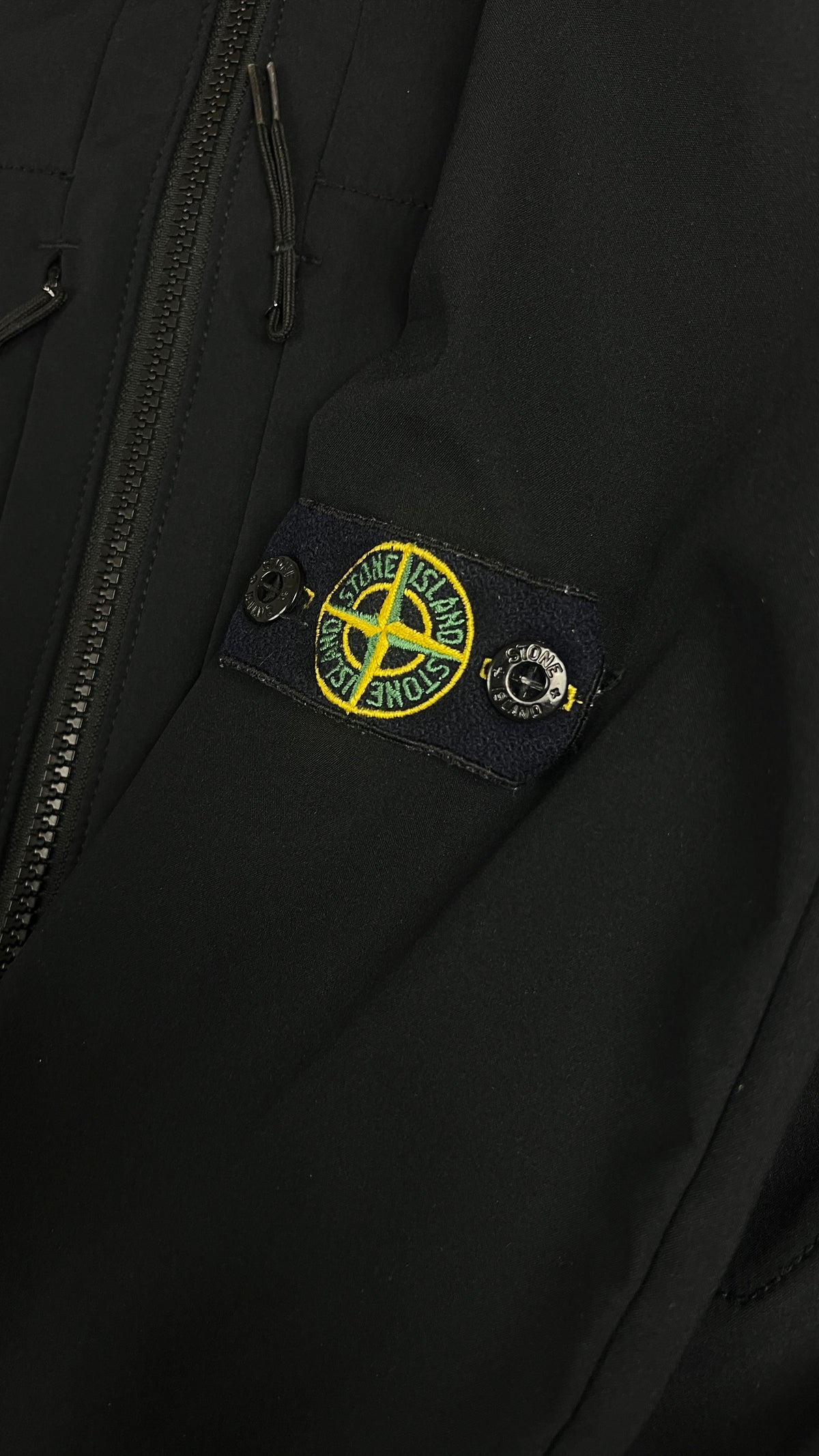 Veste à Capuche Stone Island Junior Soft Shell, Noir, Taille 14 ans — photographie complémentaire 3