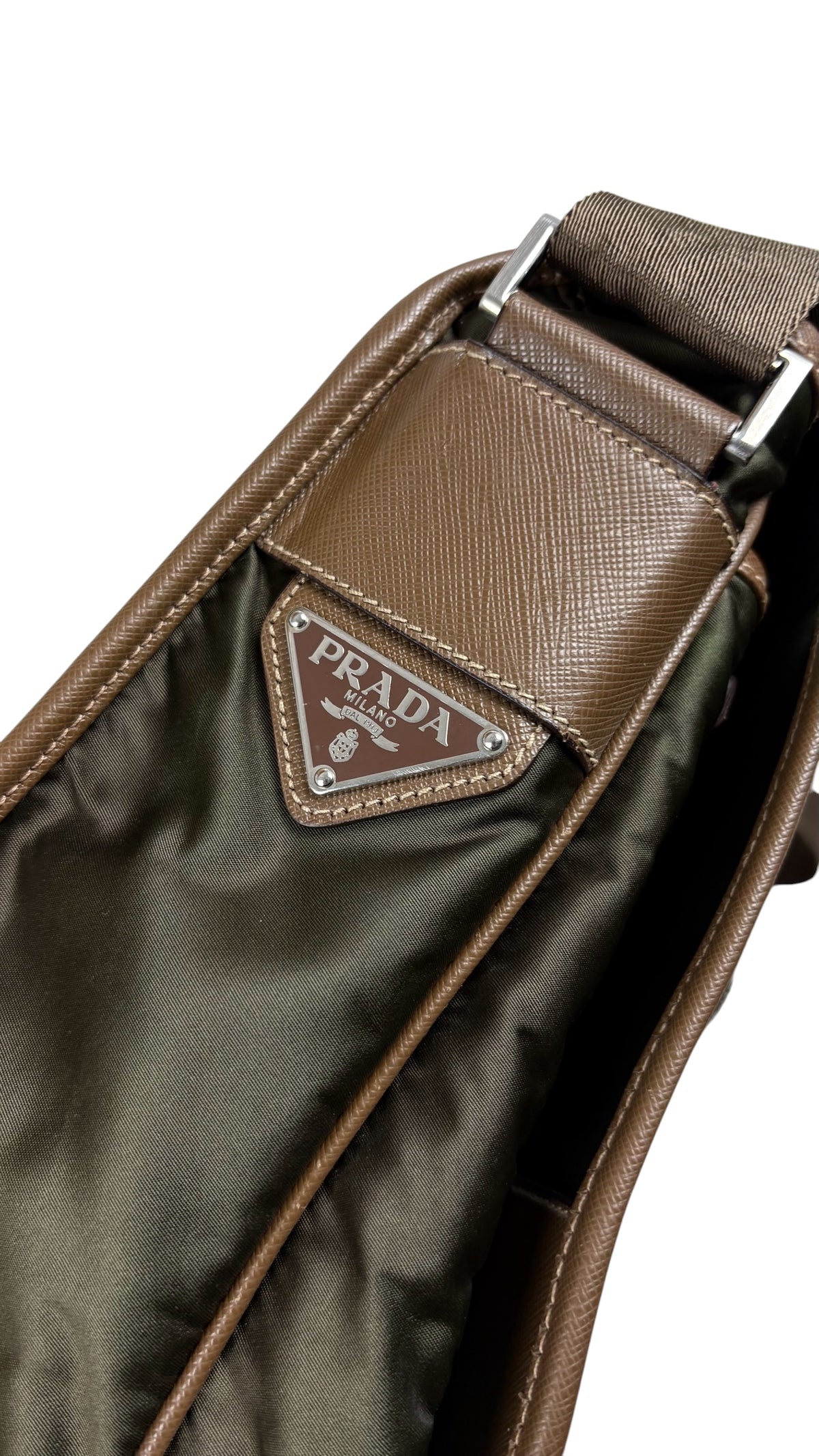 Sac Besace Prada Tessuto - Kaki - Taille UNI