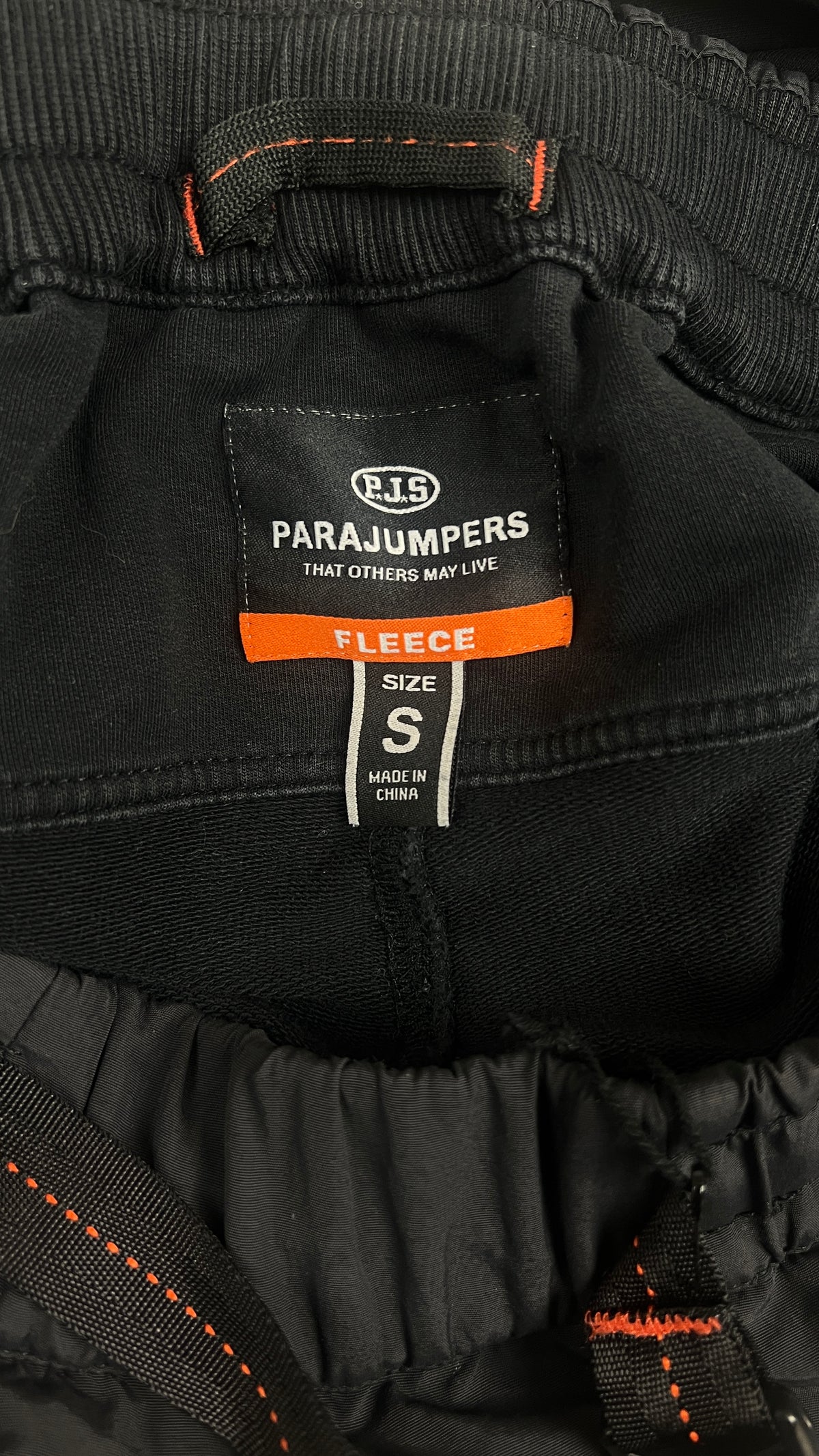 Pantalon Jogging Parajumpers Fleece à Poches Nylon, Noir, Taille S — photographie complémentaire 4