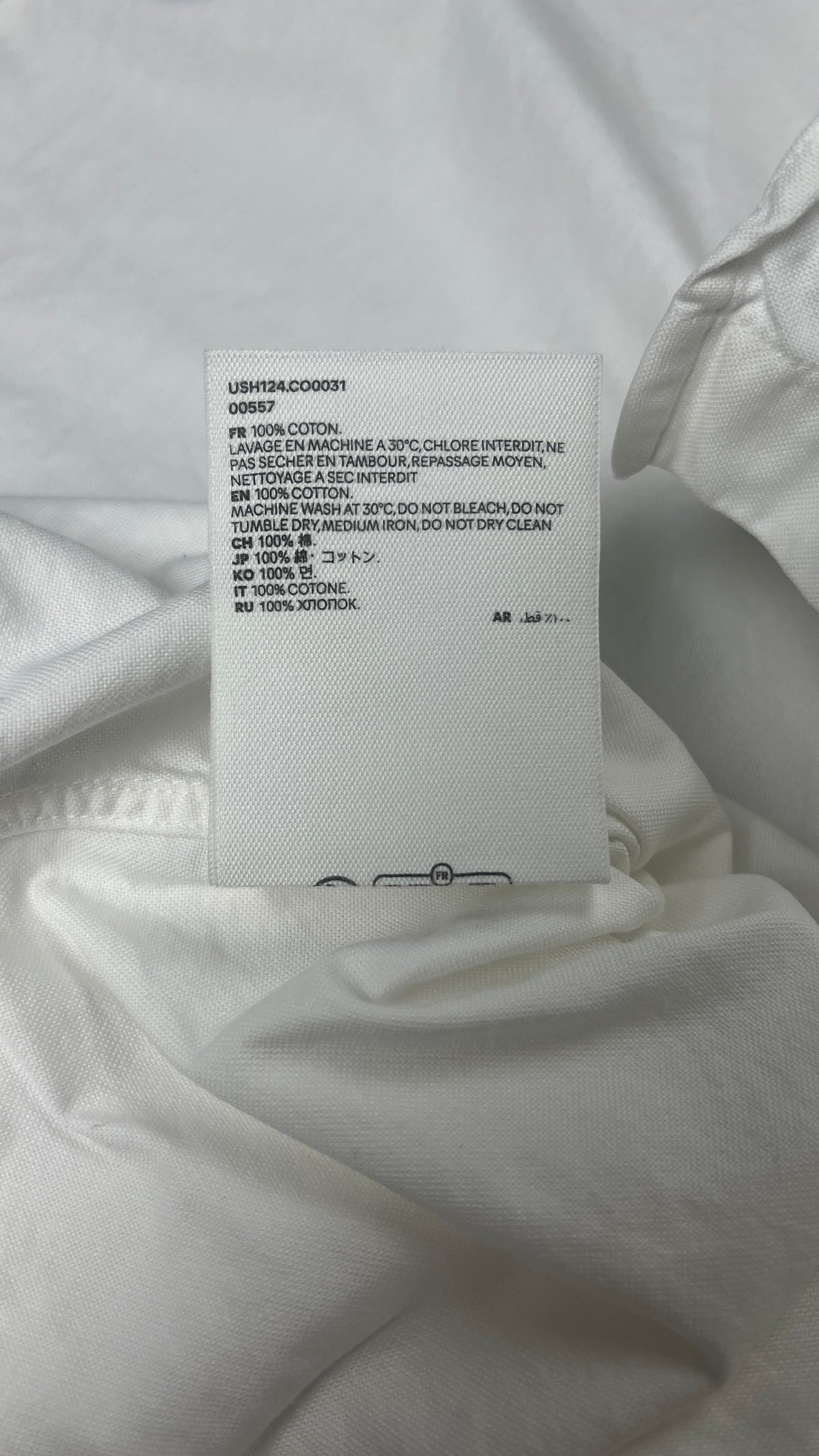 Hemd AMI Paris Ami de Cœur, Weiß, Größe XS — zusätzliches Foto 6