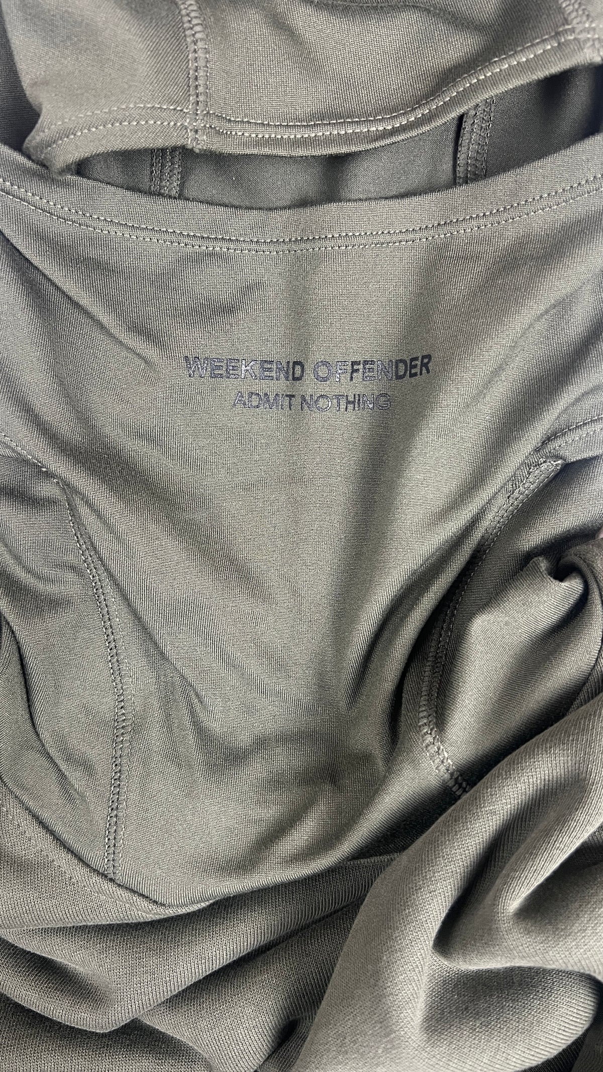 Sweat-shirt Hoodie Weekend Offender Capuche Cagoule, Kaki, Taille M — photographie complémentaire 4