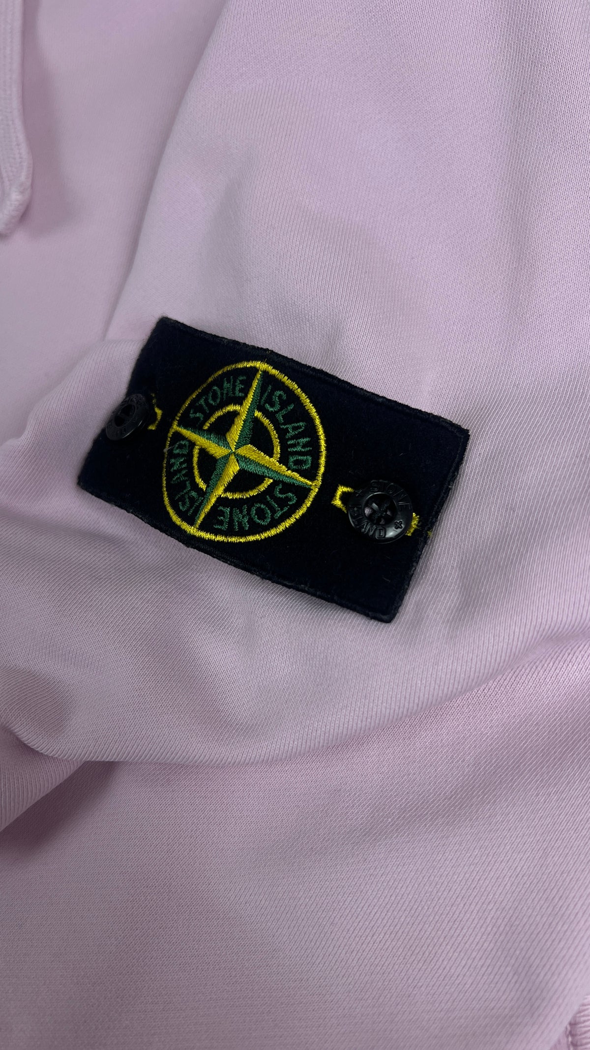Sweat-shirt Hoodie Stone Island Cotton Fleece, Rose, Taille L — photographie complémentaire 3