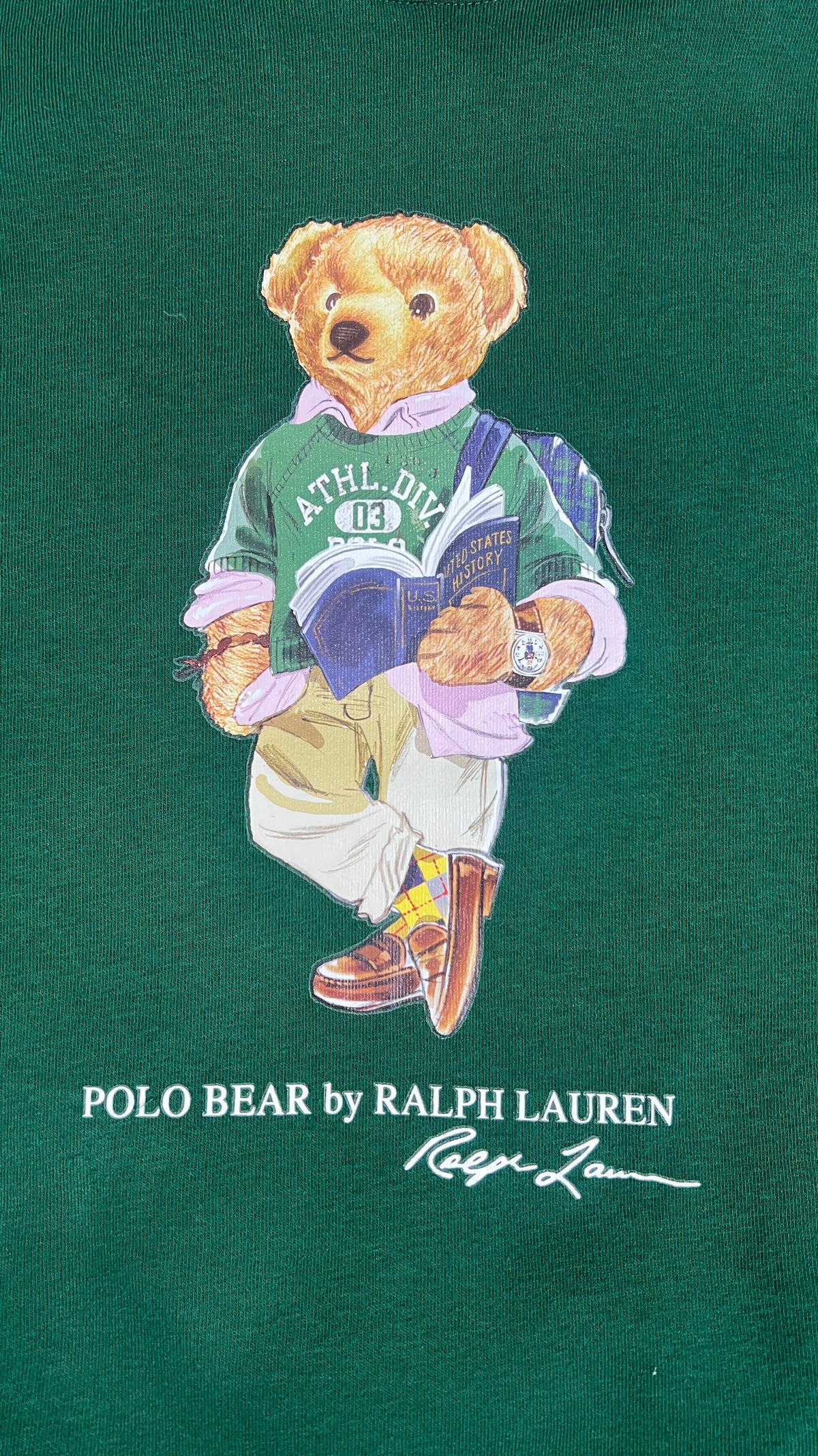 Hoodie Ralph Lauren Polo Bear Junior, Grün, Größe S — zusätzliches Foto 3