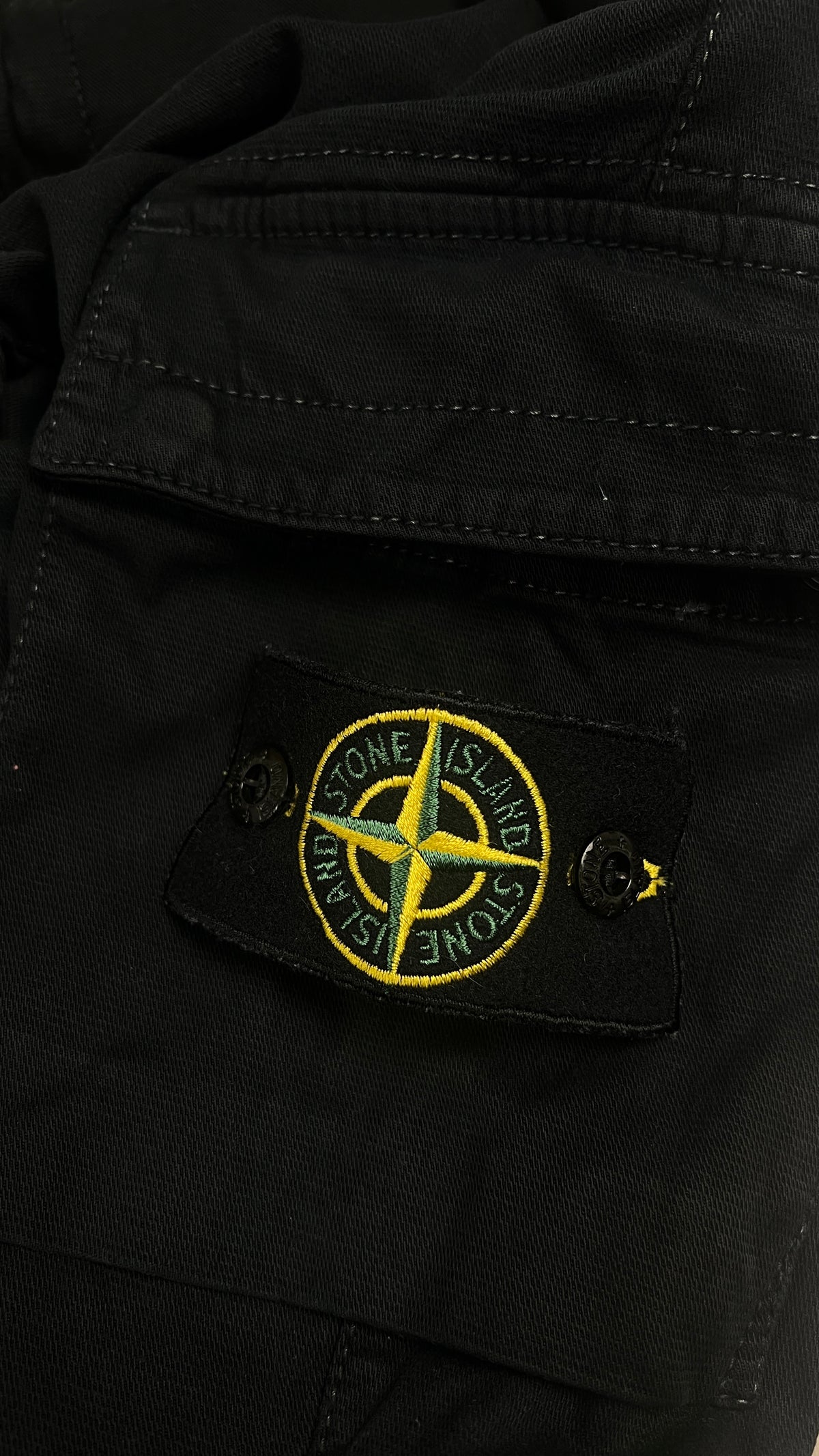 Pantalon Cargo Stone Island Junior, Noir, Taille 10 ans — photographie complémentaire 3