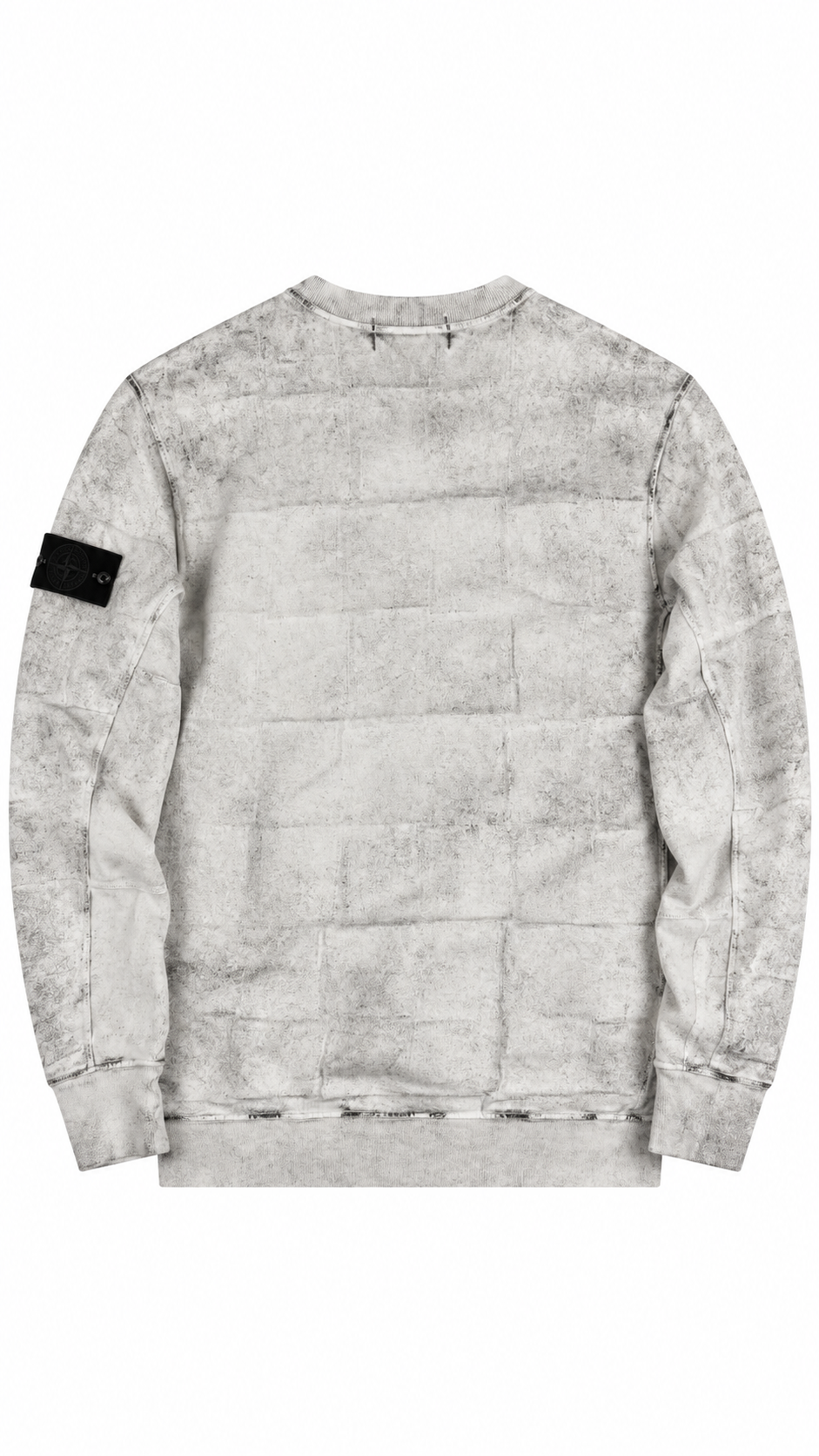 Sweat-shirt Crewneck Stone Island Ghost Piece Blanc / Gris Taille M – vue de dos – NB08 Shop