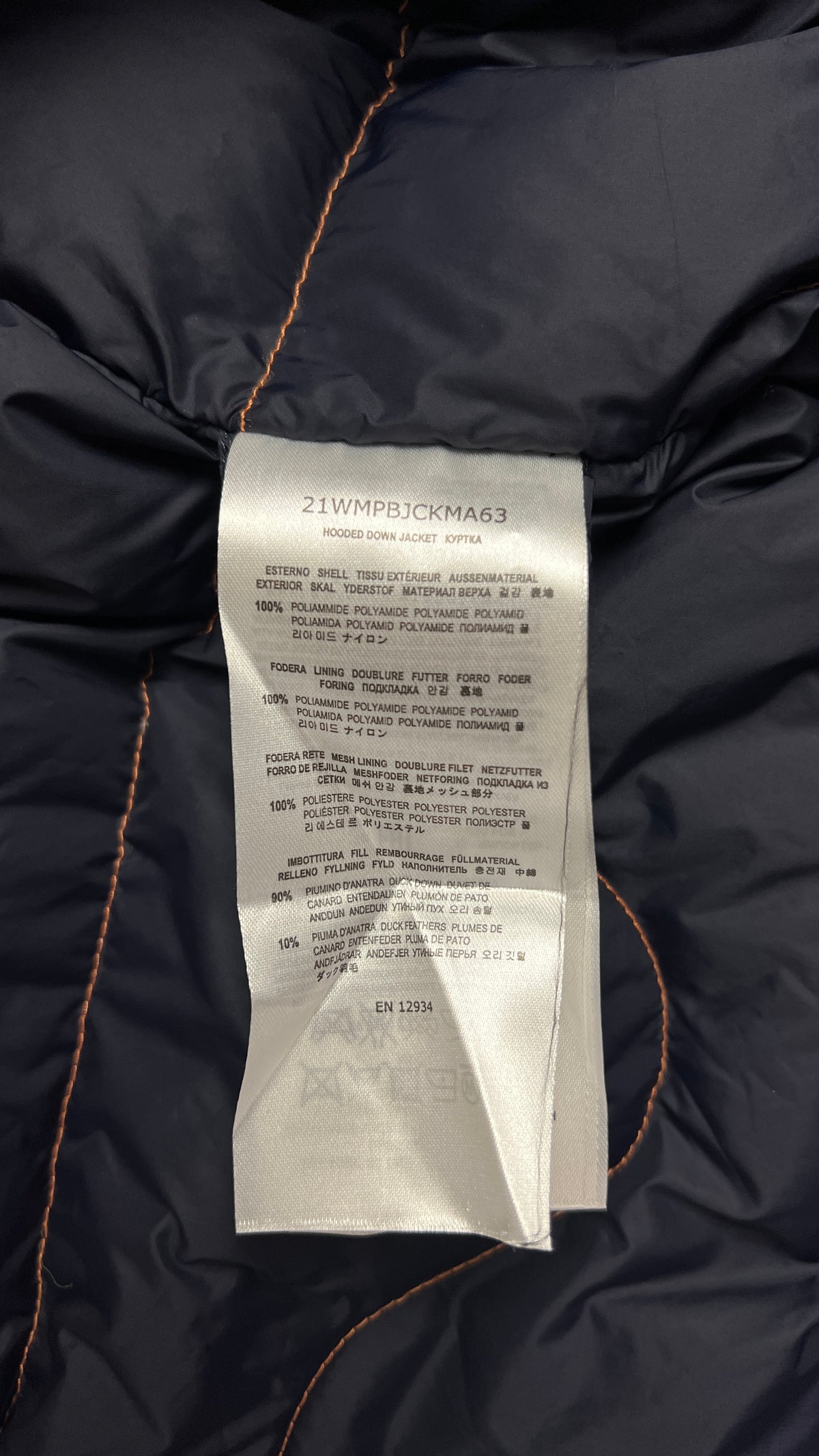 Doudoune à Capuche Parajumpers Right Hand Junior, Marine, Taille XS — photographie complémentaire 6