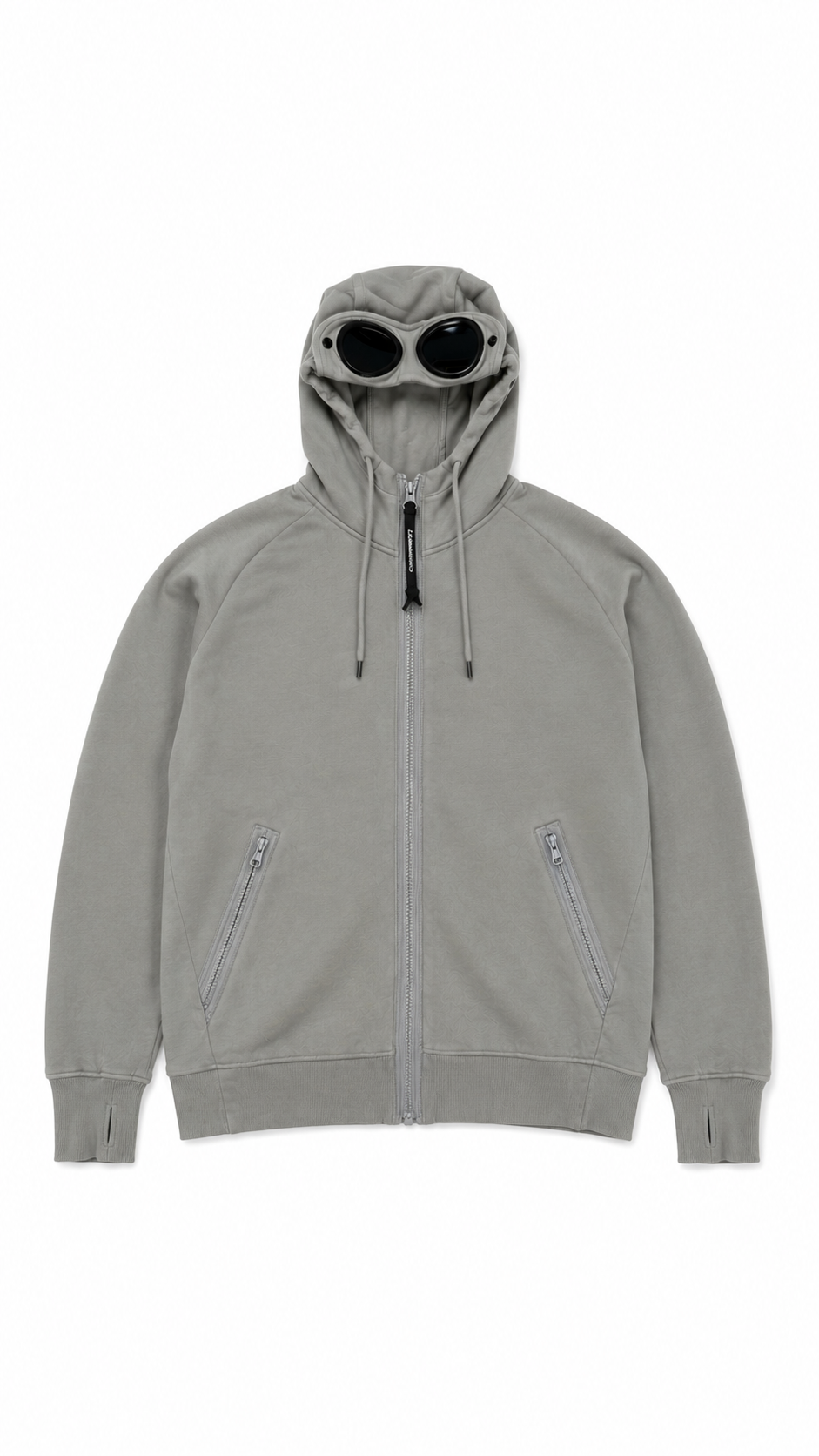 C.P Company Goggle Jacket Zip Hoodie - Grey - Size M