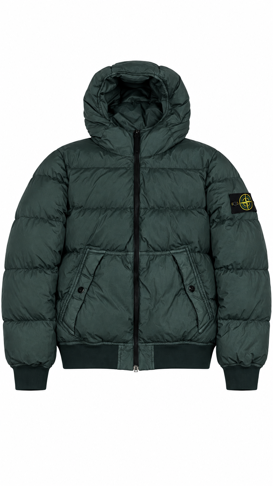 Doudoune à Capuche Stone Island Junior Down Jacket, Vert, Taille 14 ans — photographie principale