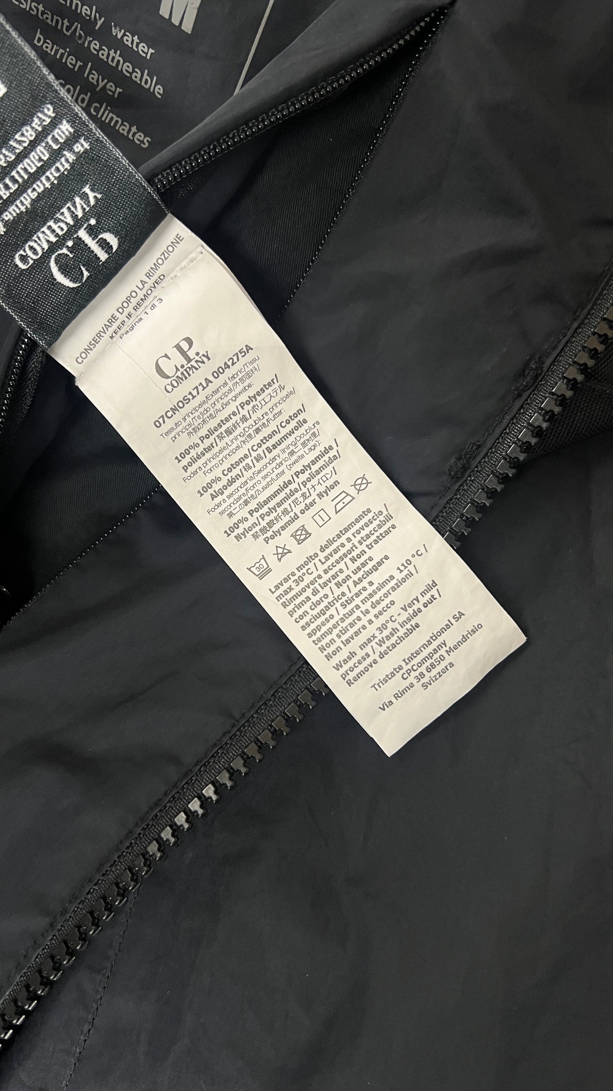 Veste C.P Company Micro-M Goggle Jacket, Noir, Taille 50 — photographie complémentaire 5
