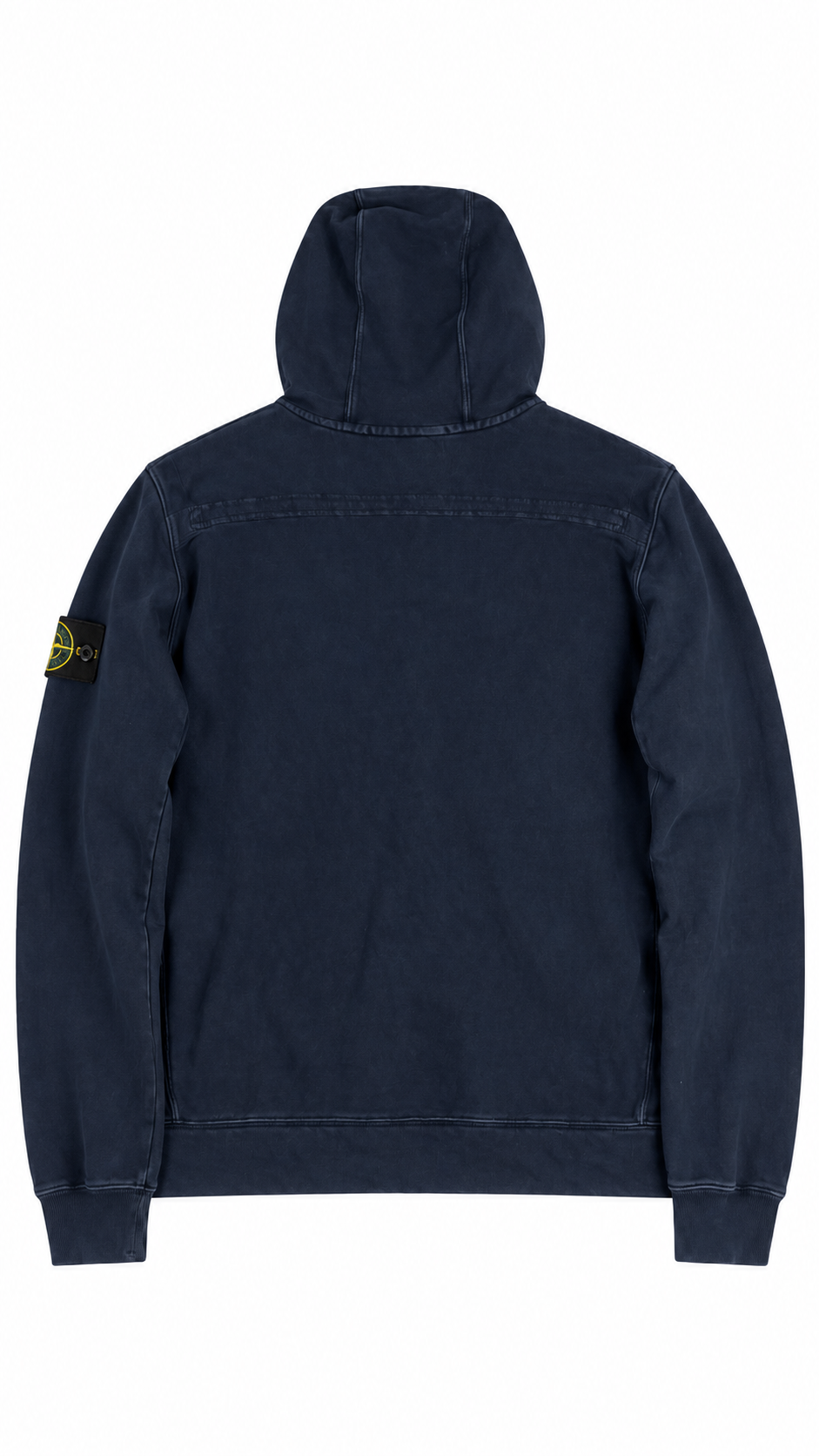 Felpa con cappuccio e zip Stone Island Cotton Fleece, Blu navy, Taglia L — altra vista del prodotto