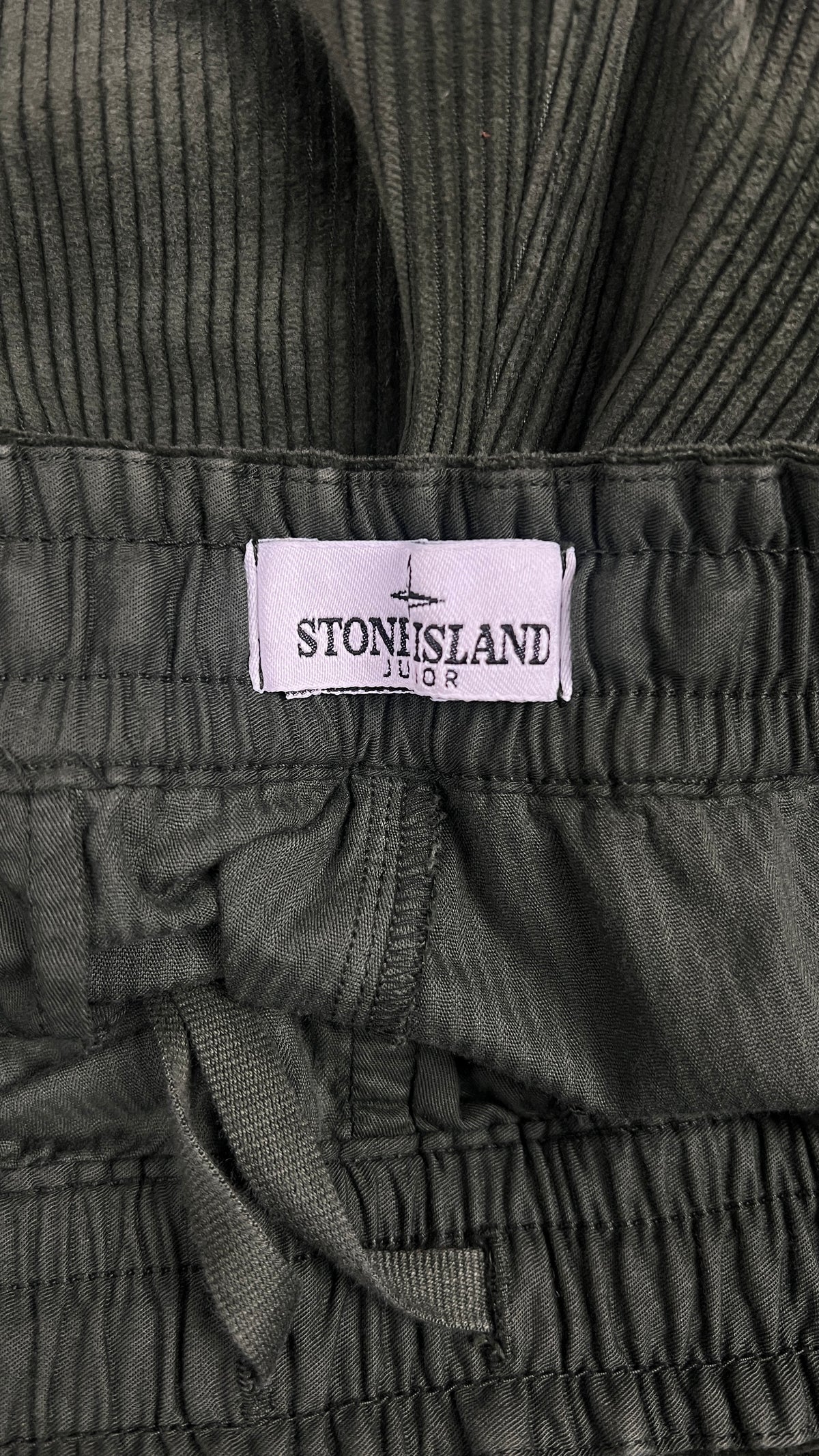 Pantalon Cargo Stone Island Junior en Velours Côtelé, Vert, Taille 14 ans — photographie complémentaire 4