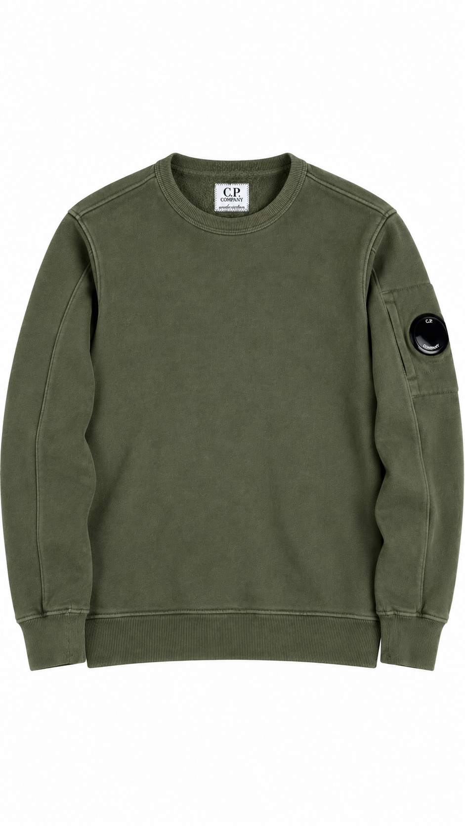 Sweat-shirt Crewneck C.P Company Junior Lens - Kaki - Taille 14 ans