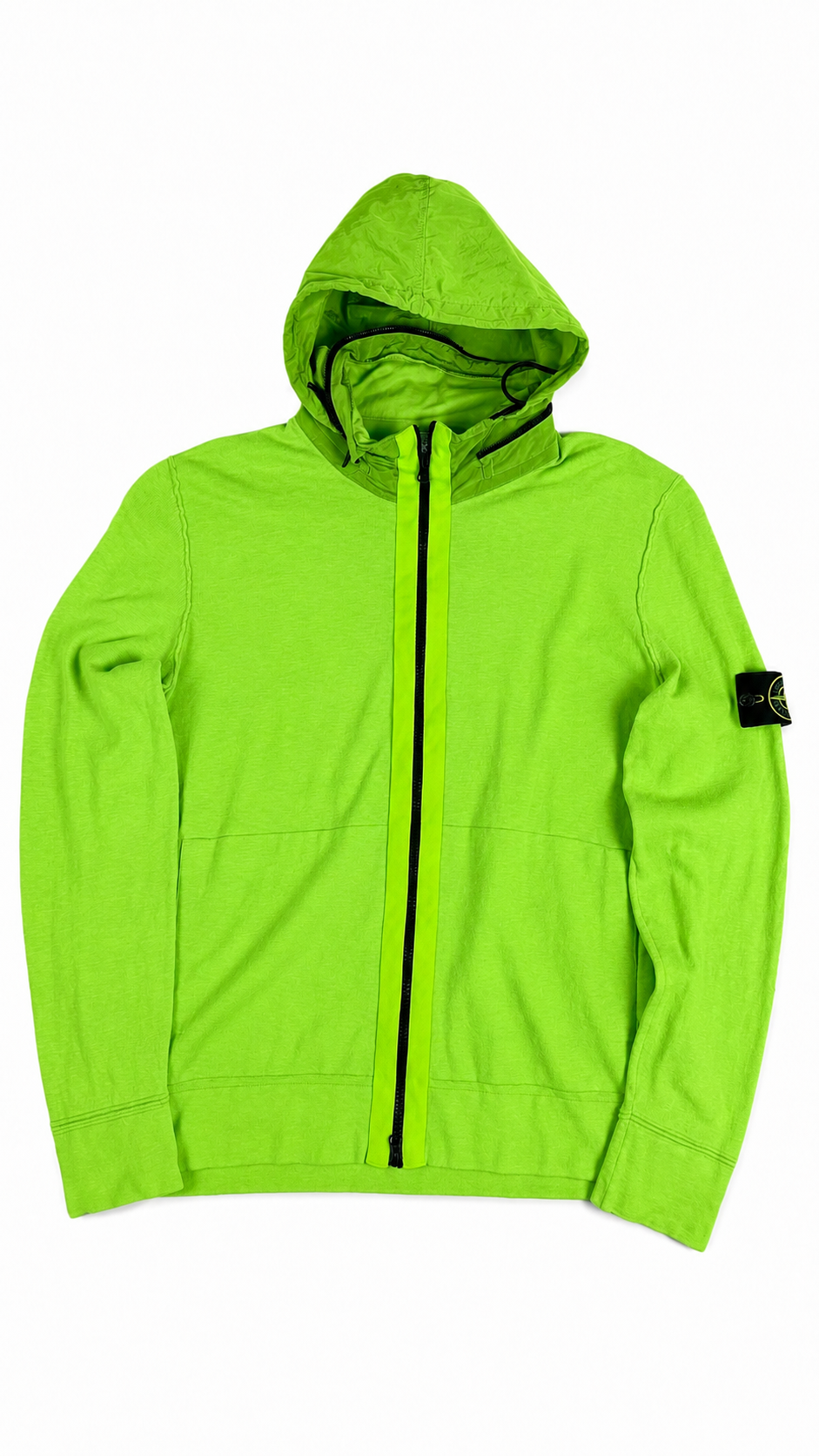 Stone Island Zip Hoodie - Green - Size XXL