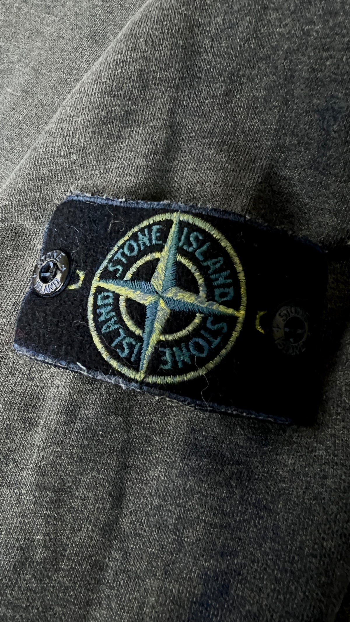 Sweat-shirt Crewneck Stone Island Dust Colour, Gris / Bleu, Taille L — photographie complémentaire 3