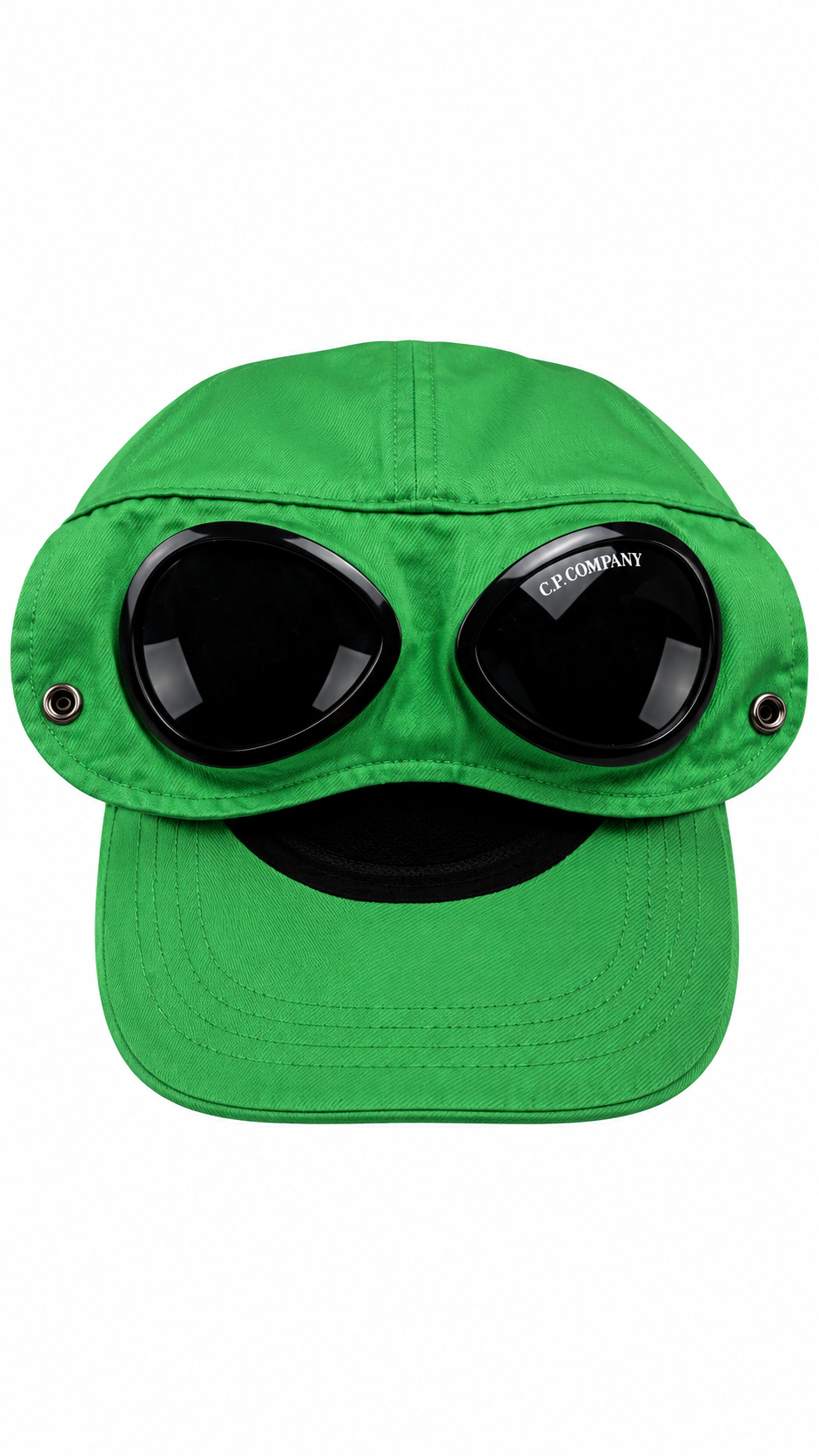 Cappellino C.P. Company Junior Goggle in gabardine - Verde - Taglia M