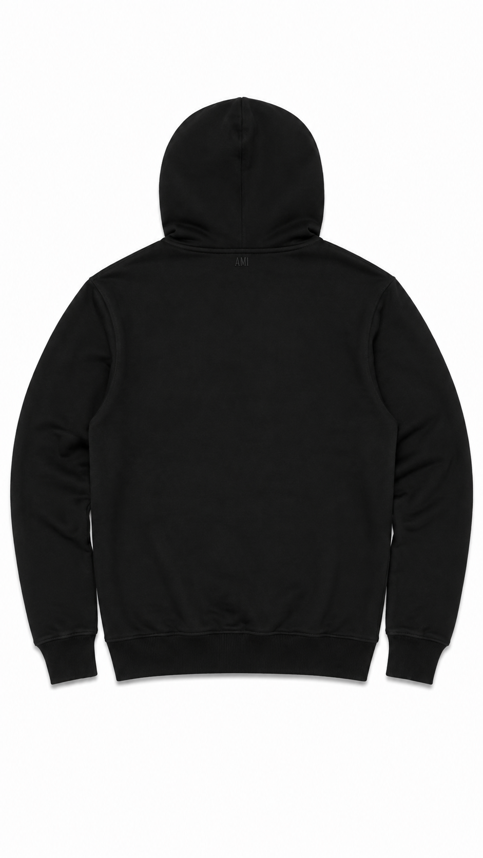 Sweat à capuche zippé Ami de Coeur AMI Paris noir neuf, molleton épais de coton biologique — vue 2